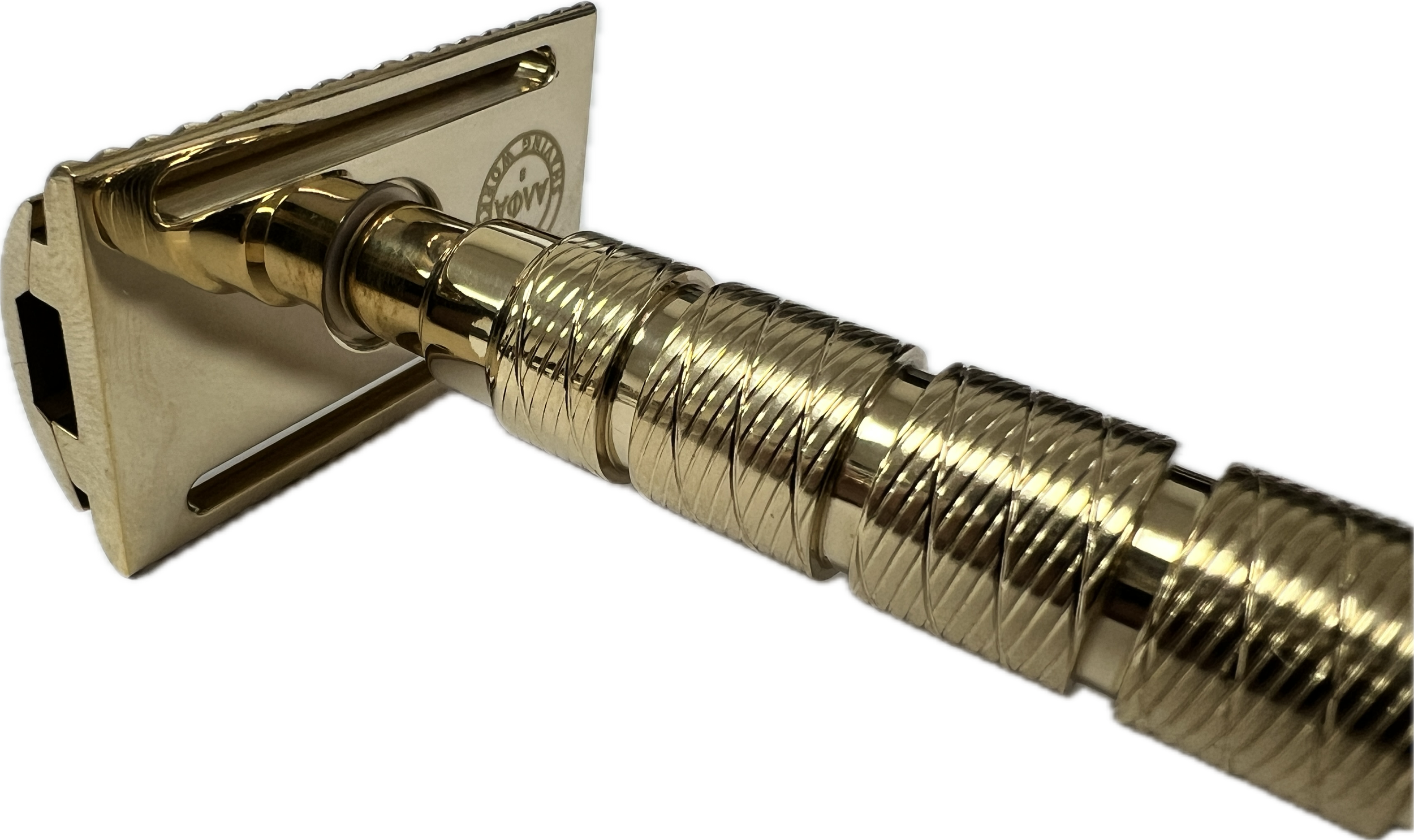 Outlaw Evolution Bronze Safety Razor With Stand — Alpha Shaving