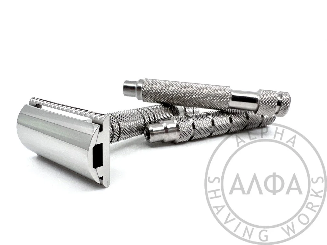 "Order was handled quickly, item was well packaged, and razor has excelled in its purpose!"

A review by Gregory Drnk

***** 5/5

Product: https://www.alphashaving.com/in-stock-razor-alpha-shaving-works/p/outlaw-evolution-stainless-de