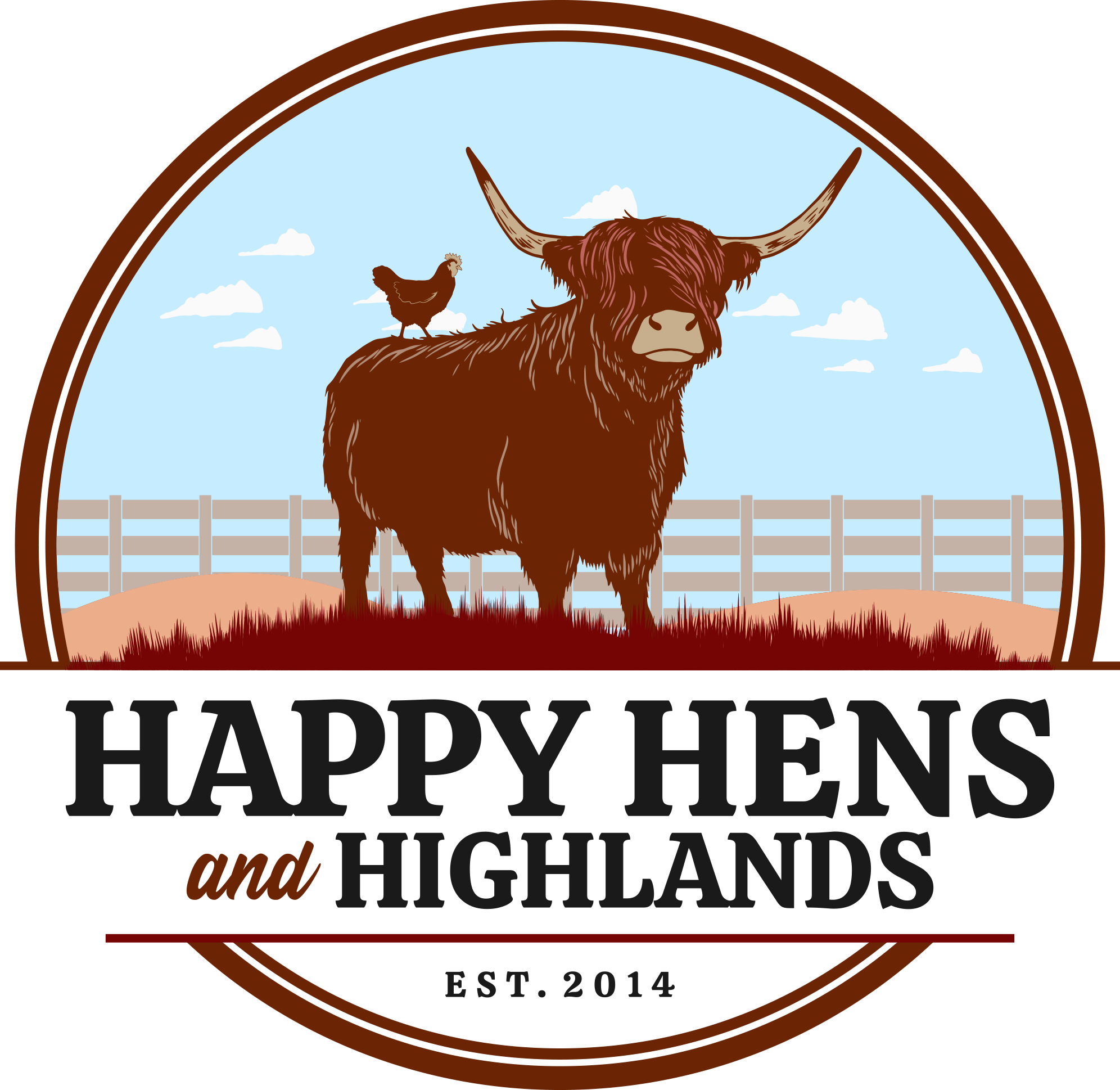 Highland Calf, Happy Hens & Highlands Farm