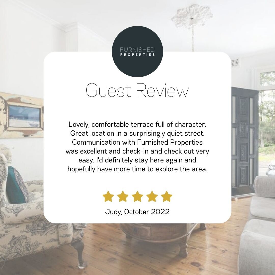 ⭐⭐⭐⭐⭐⁠
⁠
Thanks for the kind words on our Pyrmont property. We look forward to hosting you again!