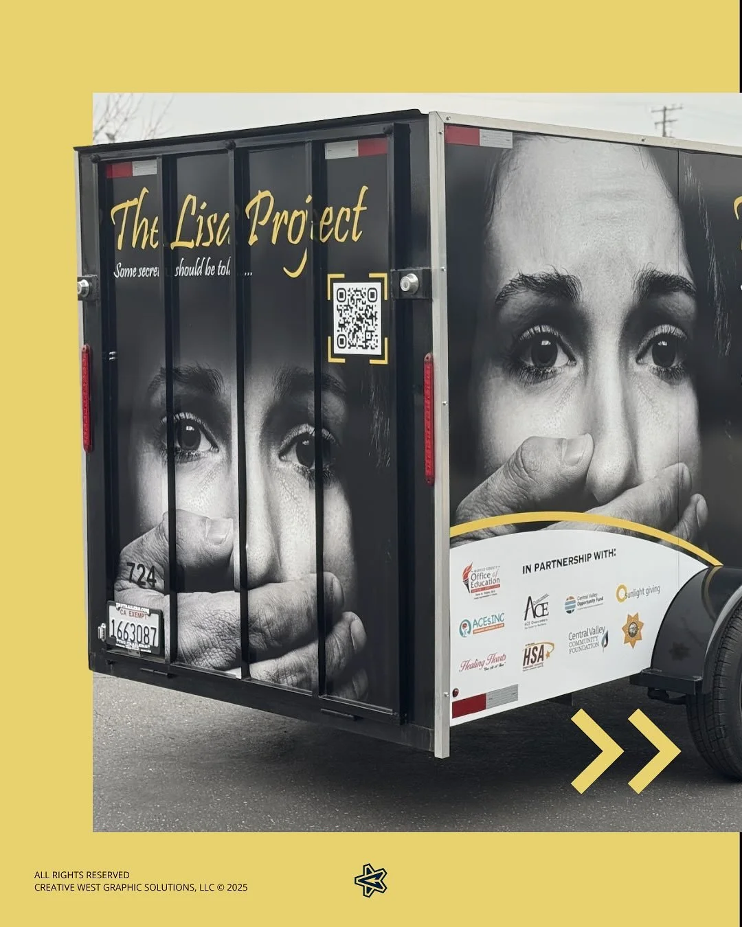 A wrap with purpose.

We wrapped this trailer for the #LisaProject. A powerful traveling exhibit that raises awareness about child abuse through a 10-minute audio-guided experience. 

Honored to be part of such a meaningful and impactful project.