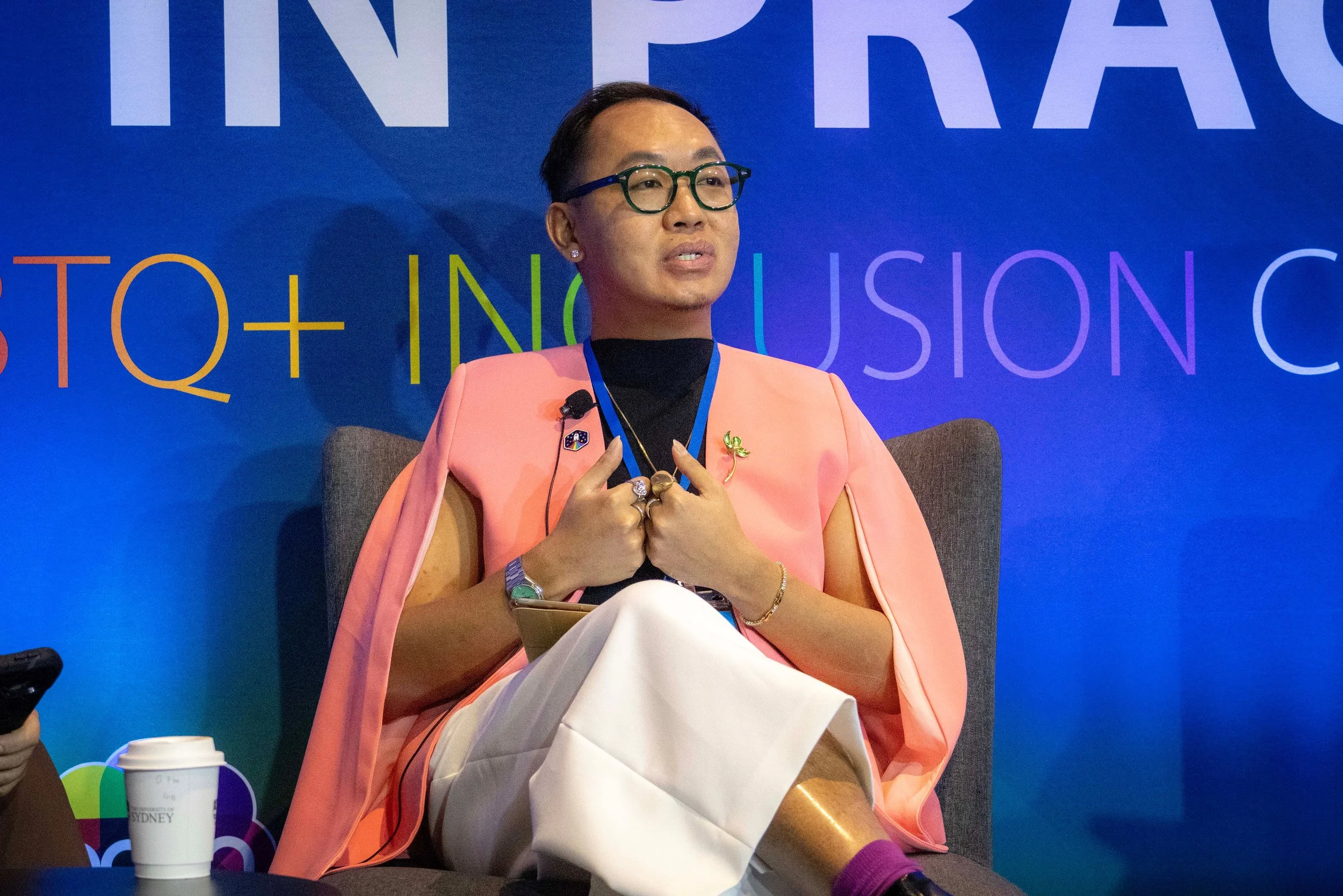 Ian Goh of Authentic Leaders and Pride Pathways presents at Pride in Practice 2025 Conference in Melbourne.