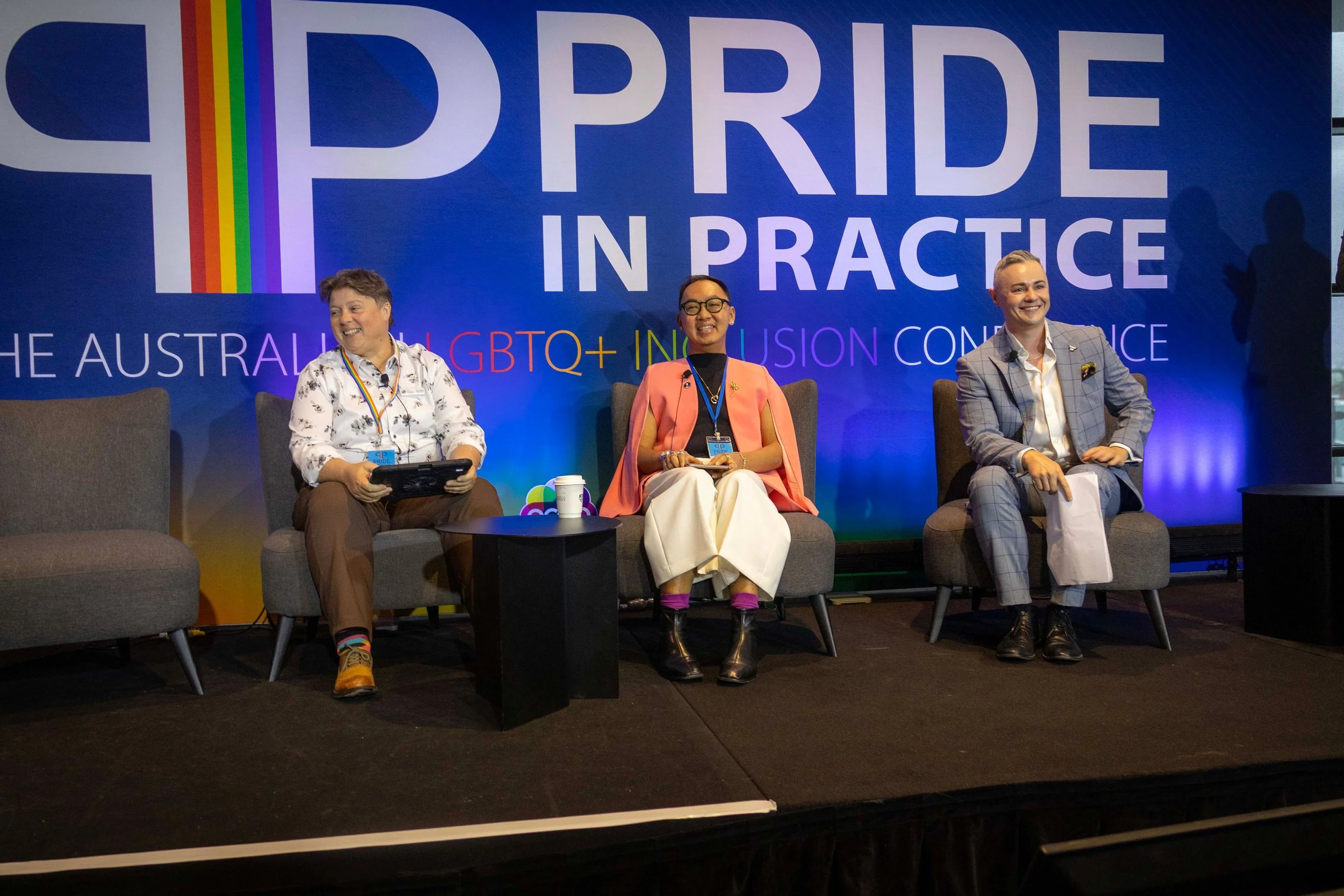 the Pride Pathways team presents "Where Are All the LGBTQ+ Leaders?" at PIP 2025 in Melbourne.