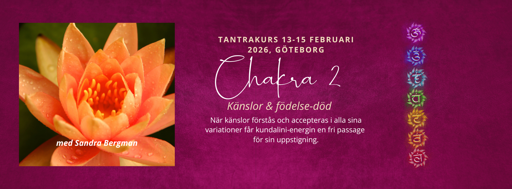 Tantrakurs Chakra 2 -  Känslor & födelse-död