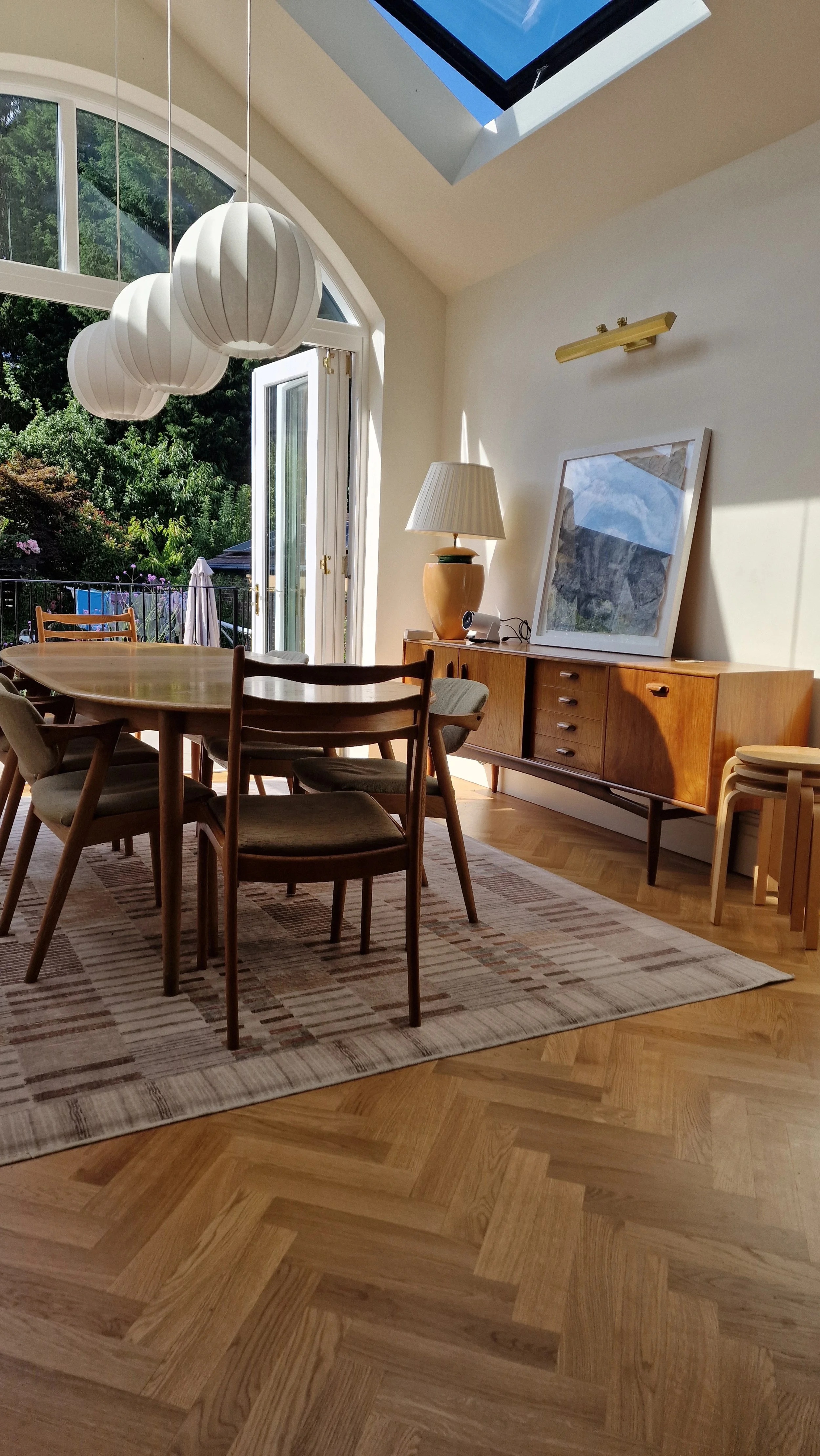 Wood herringbone over UFH