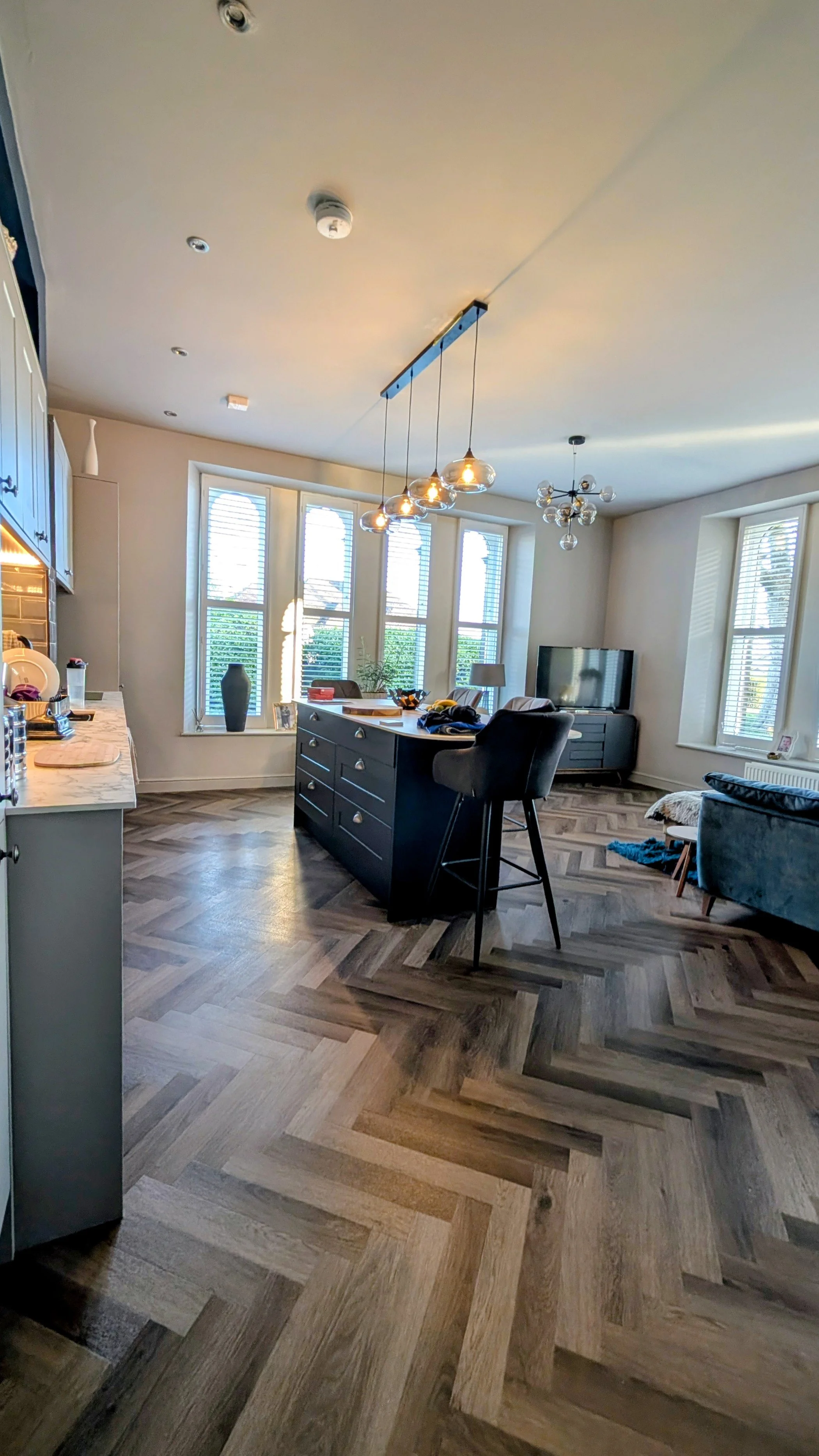 LVT installed installed throughout a ground floor flat