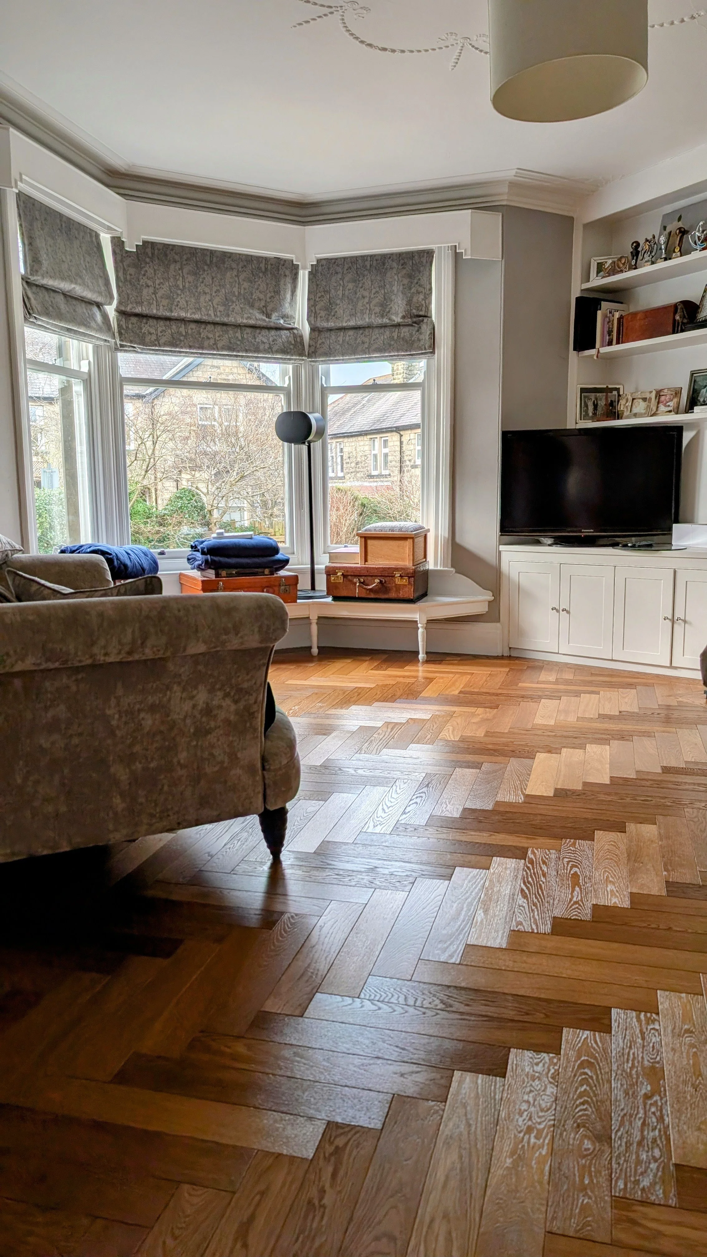 Parquet Installed in a lounge