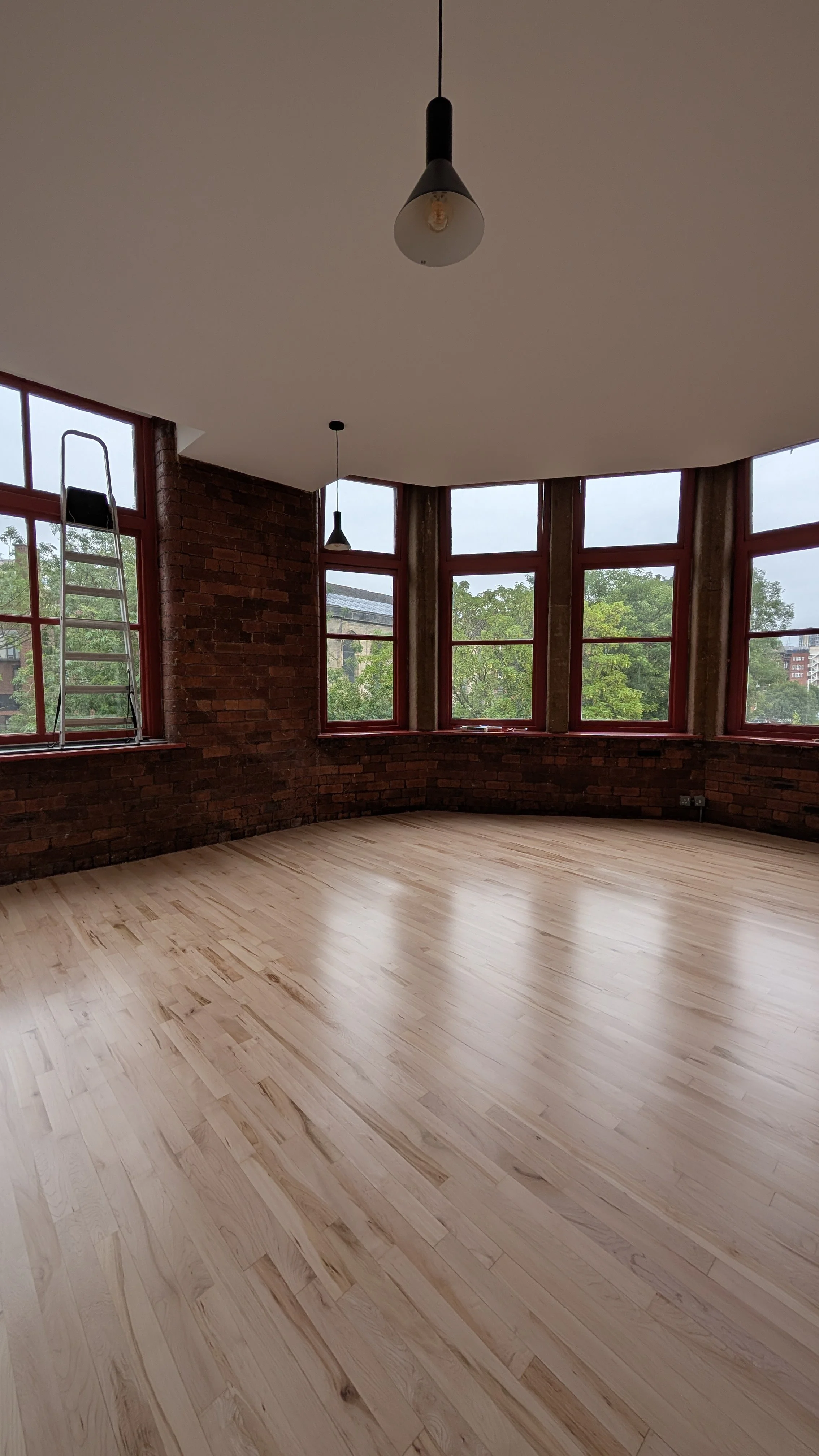 Maple floor refurbishment in a restaurant
