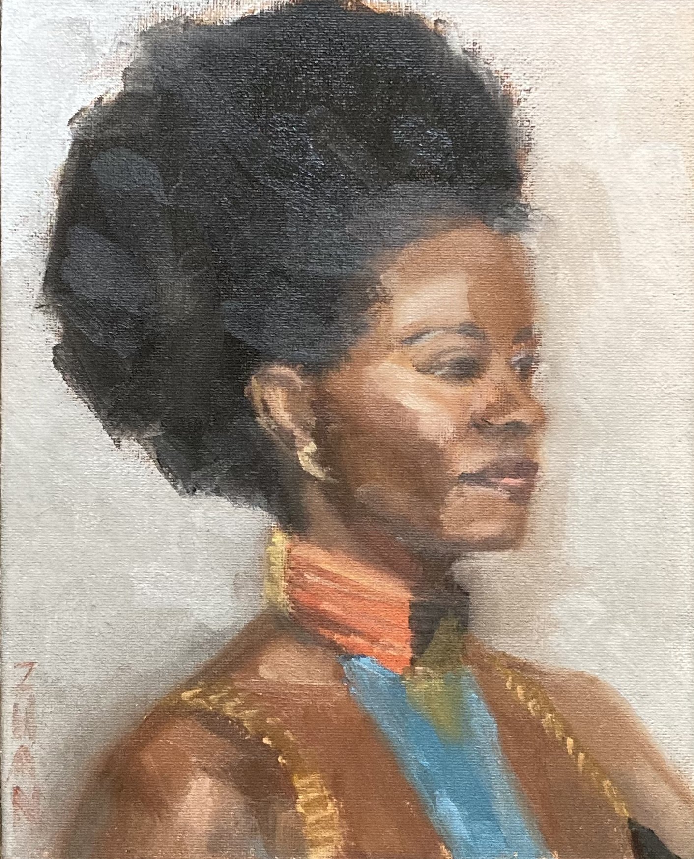Portrait study from live model. 