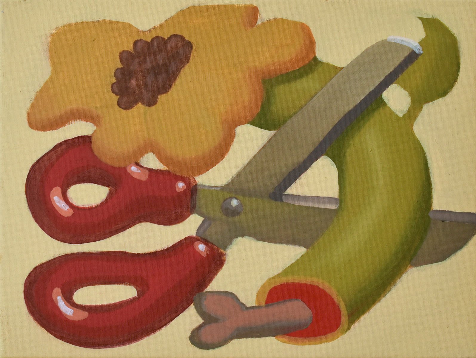 «EIN AUSUFERNDES ZEUG OHNE GEWISSEN» Acrylic on canvas / 30 x 40 cm / 2025