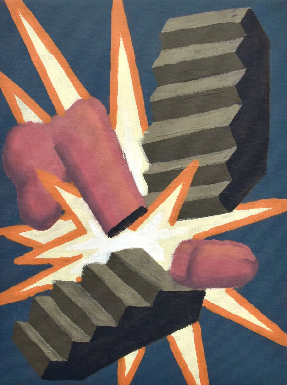 «AUF DER UNENDLICHEN TREPPE 4» Acrylic on canvas / 40 x 30 cm / 2025