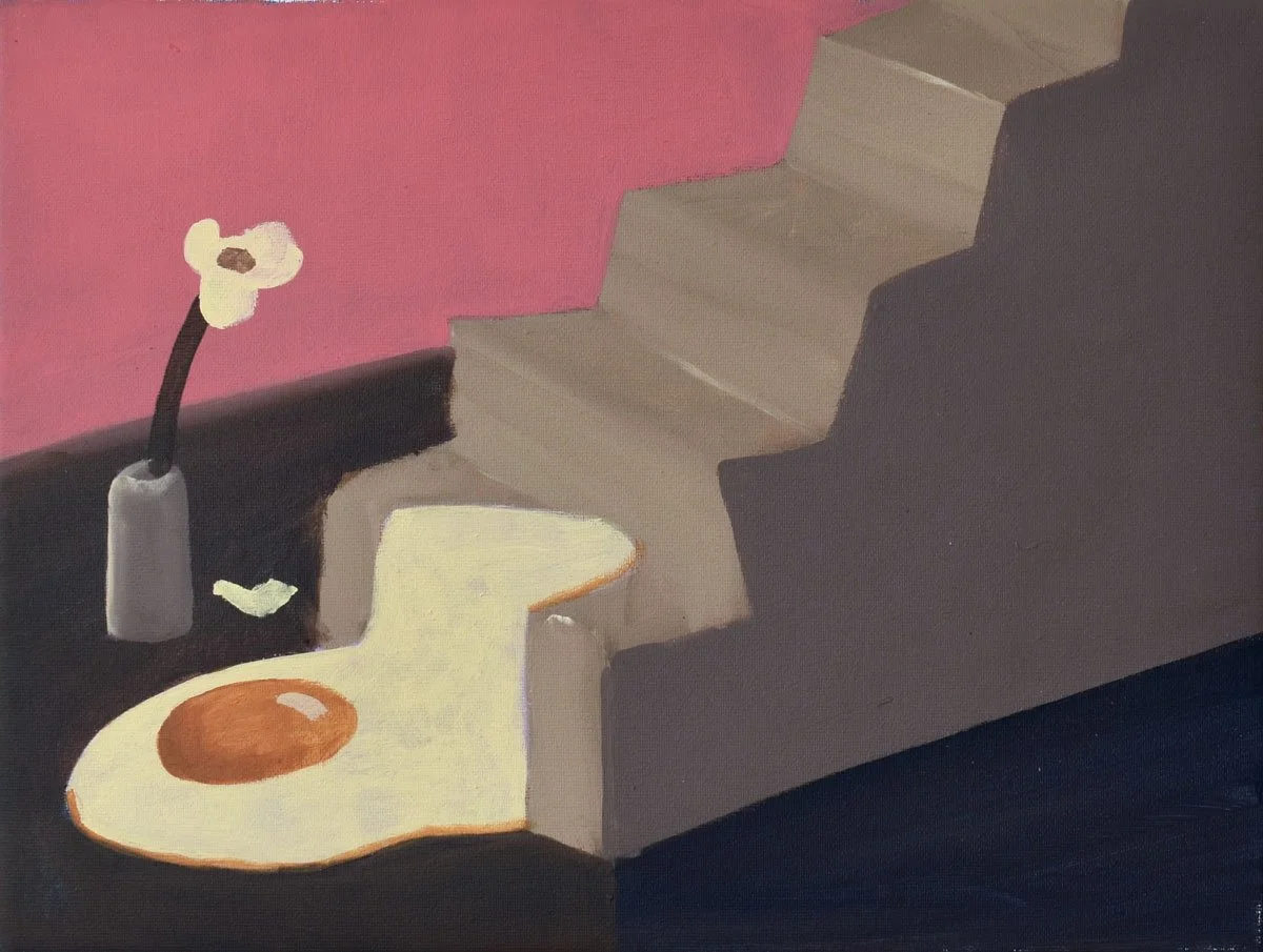 «AUF DER UNENDLICHEN TREPPE 5» Acrylic on canvas / 30 x 40 cm / 2025