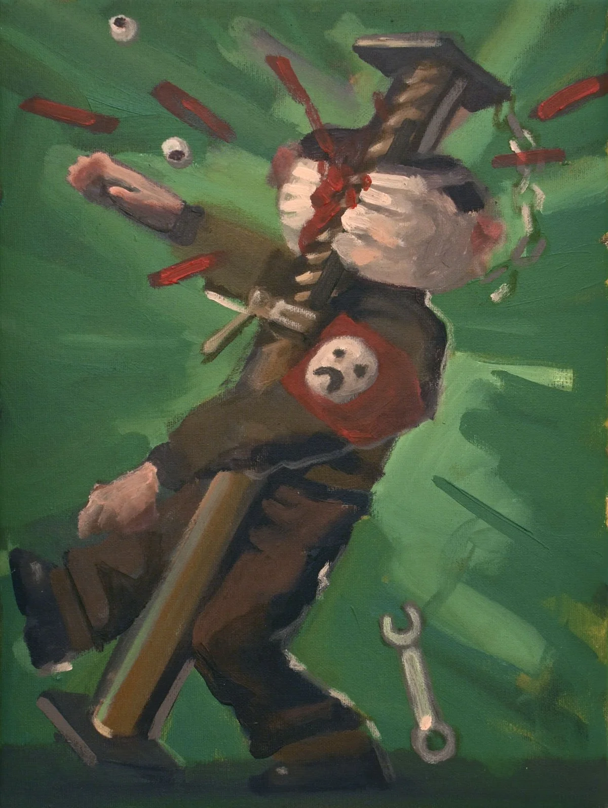 «STÜPPER I GRIND» Acrylic on canvas / 40 x 30 cm / 2025