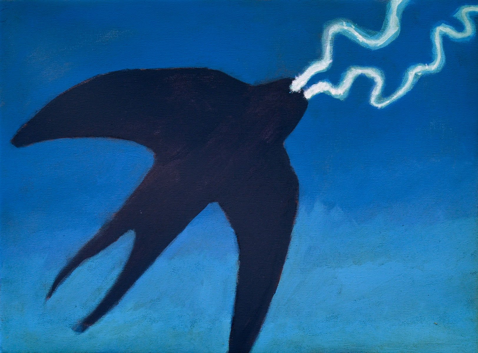 «SCHWALBE» Acrylic on canvas / 30 x 40 cm / 2025