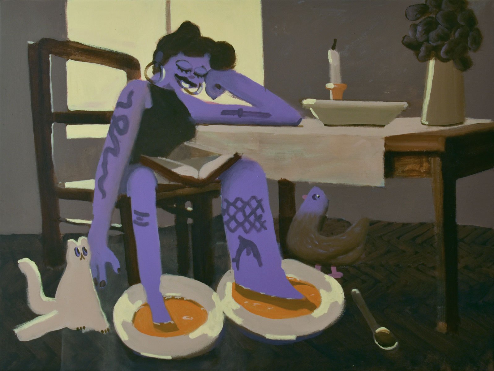 «BUTTER BEI DIE FISCHE» Acrylic on canvas / 60 x 80 cm / 2025