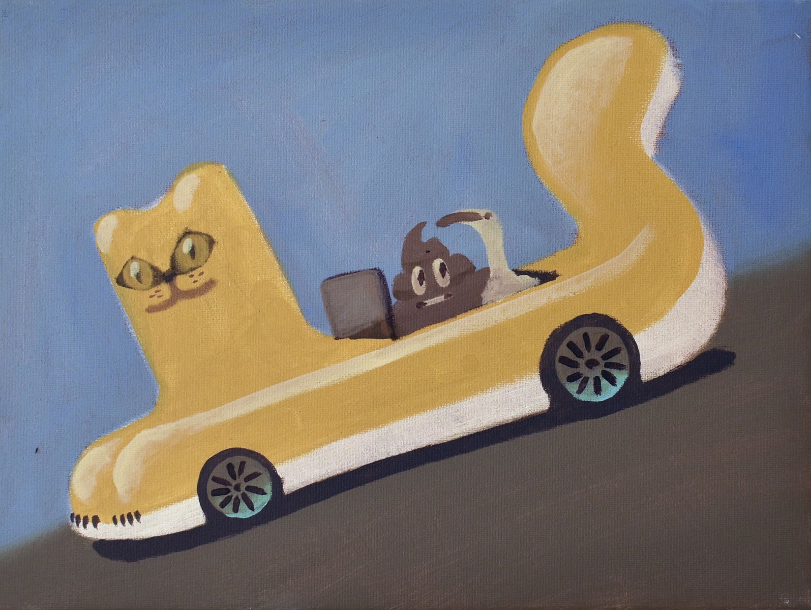 «MIT DER ABSICHT ZU TÖTEN» Acrylic on canvas / 30 x 40 cm / 2025