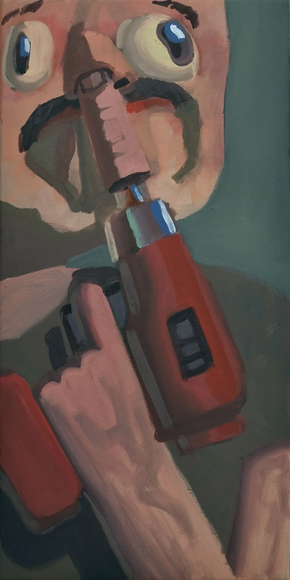 «JETZT BLOSS KEINE GEFÄLLIGKEITEN» Acrylic on canvas / 60 x 30 cm / 2025