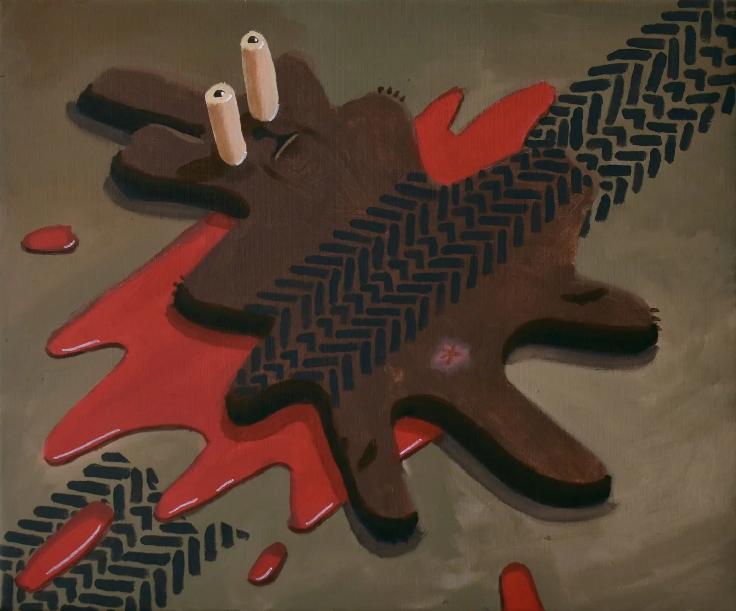 «KROSS ABER SEHR» Acrylic on canvas / 40 x 50 cm / 2025