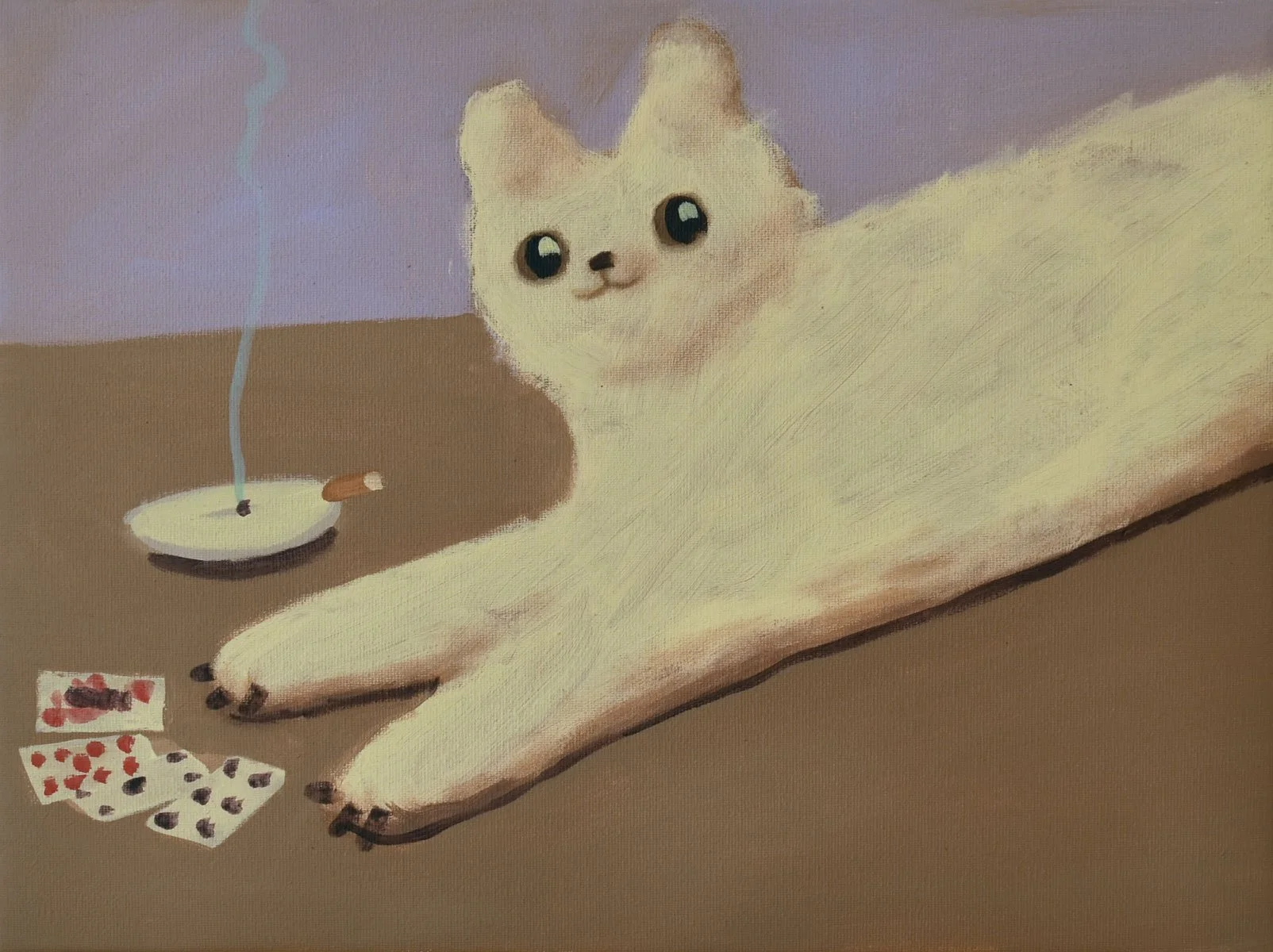 «GIB PFÖTCHEN! 3» Acrylic on canvas / 30 x 40 cm / 2025