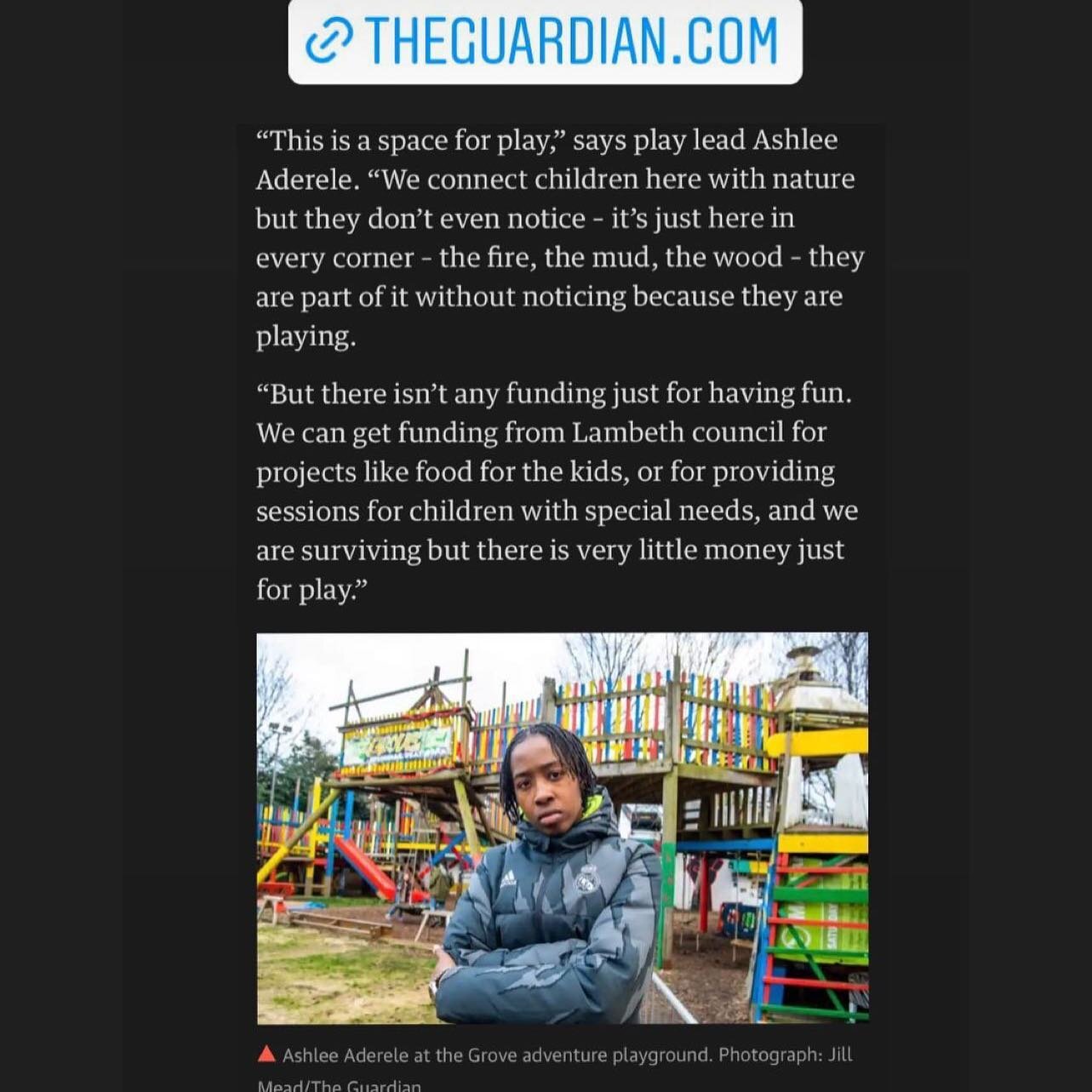 Catch the Grove on the @guardian 📰