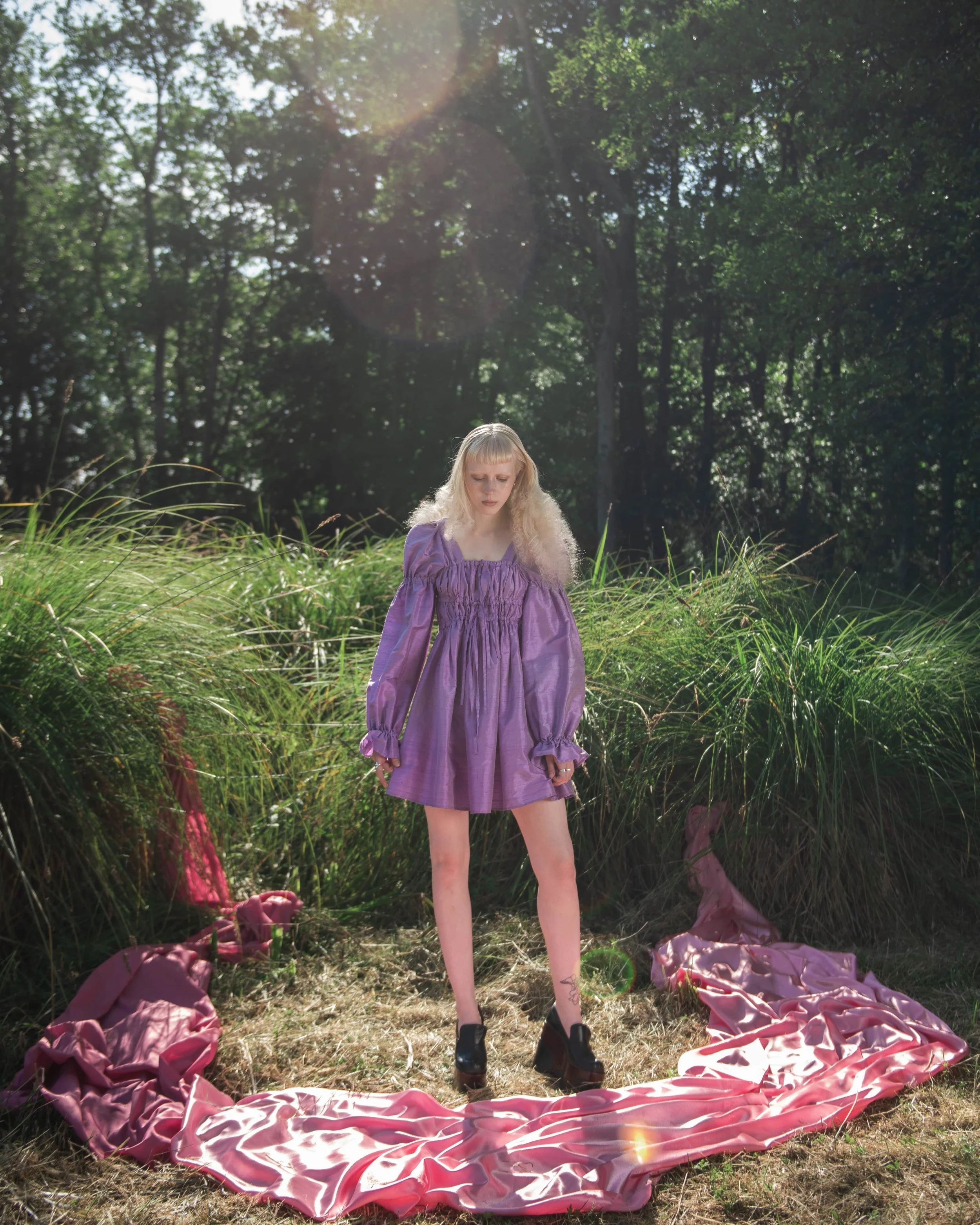 GAIA MINI DRESS AMETHYST SILK REALMS gaia-mini-dress-amethyst-silk-realms