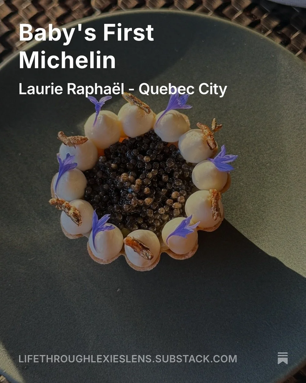 Live!
Link in Bio: https://lifethroughlexieslens.substack.com/p/babys-first-michelin