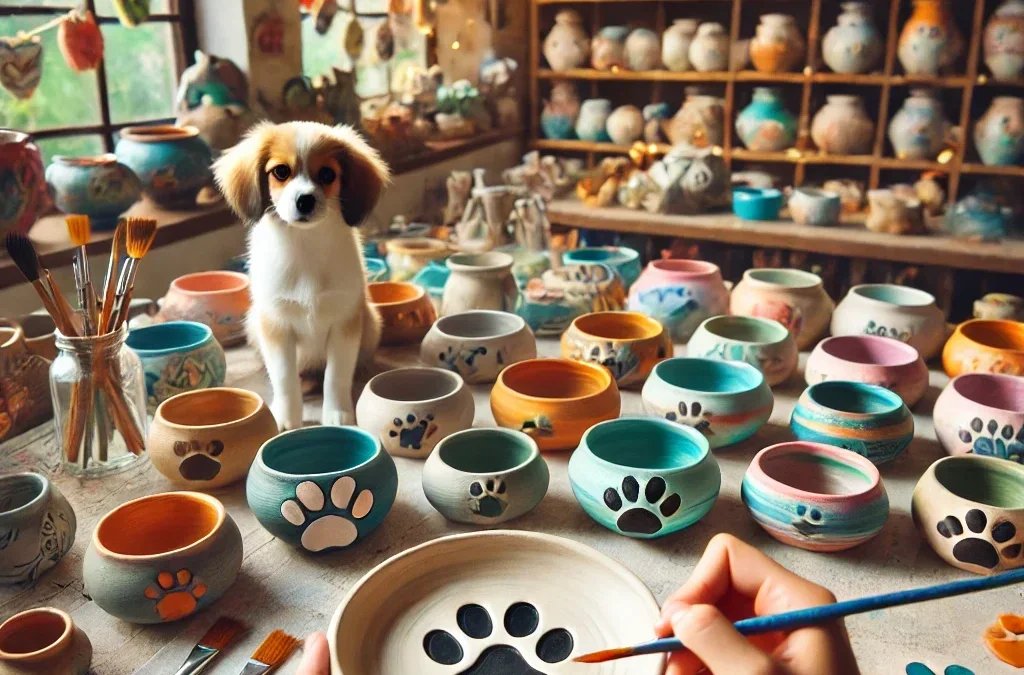 Pottery Painting with Puppies!