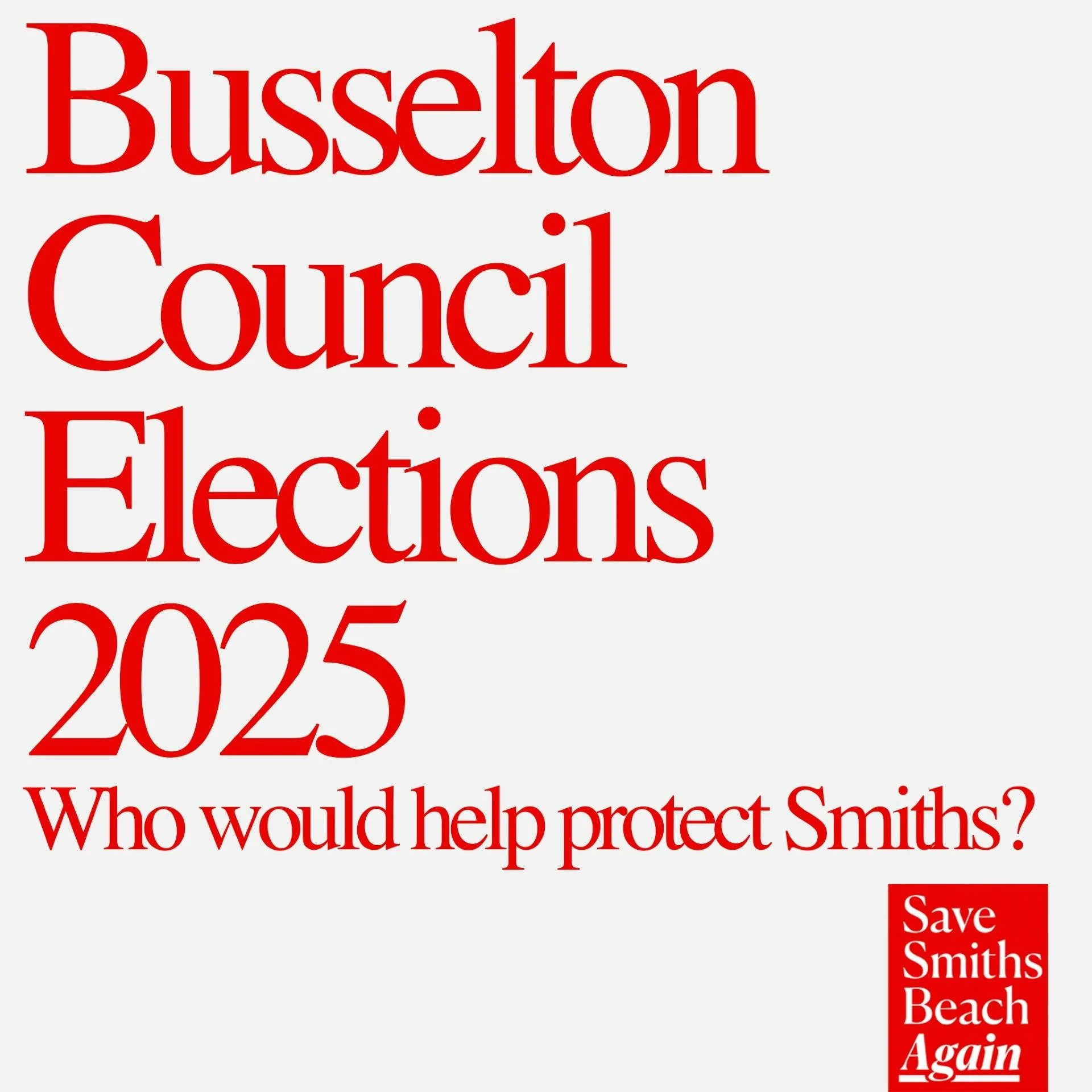 𝗖𝗢𝗨𝗡𝗖𝗜𝗟 𝗘𝗟𝗘𝗖𝗧𝗜𝗢𝗡𝗦 - 𝗢𝗰𝘁 𝟭𝟴, 𝟮𝟬𝟮𝟱

@citybusselton  Council elections are here. Voting is postal only, so get ballots in early, for more info:

https://www.busselton.wa.gov.au/council/about-council/council-elections/voting-in-e