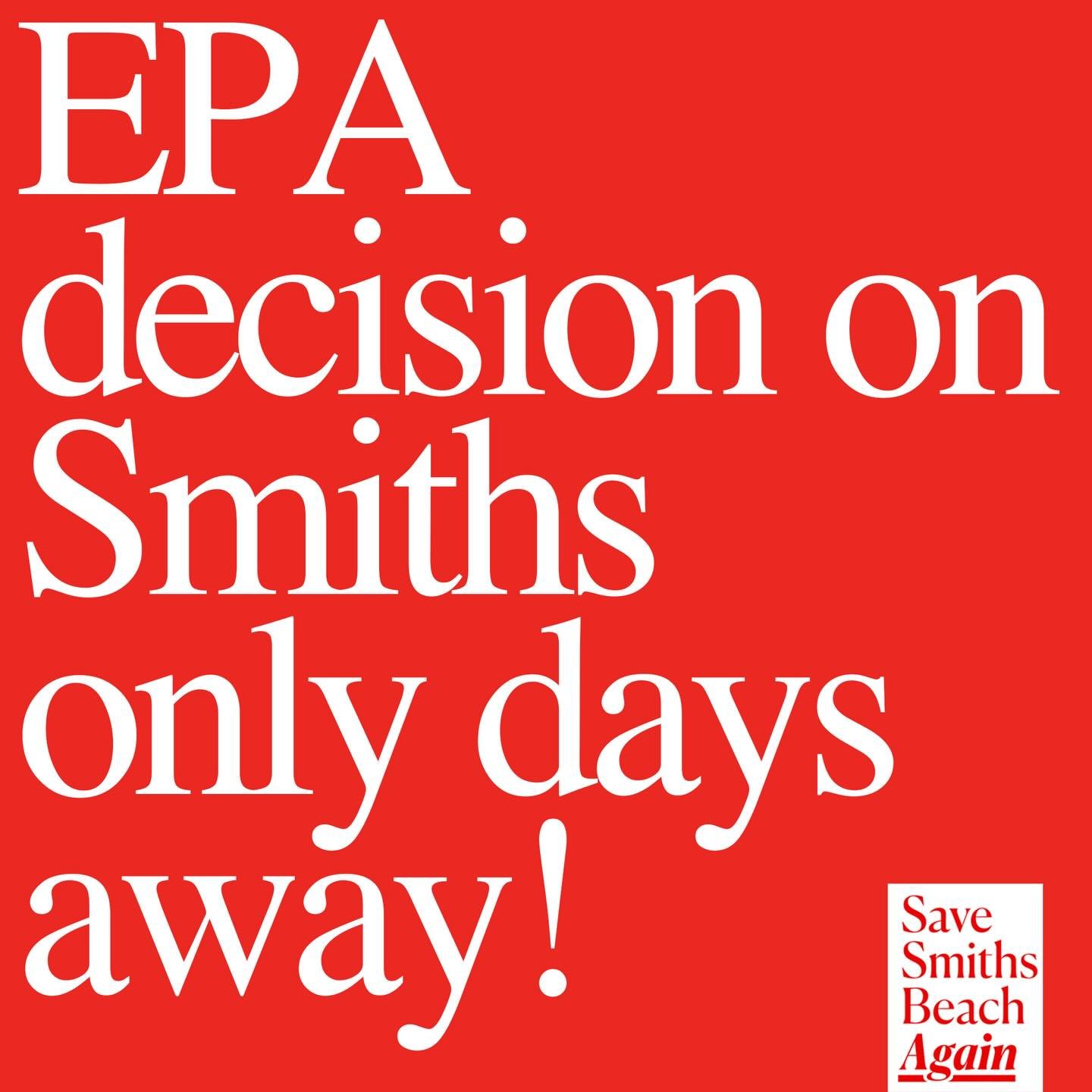 ❗️ EPA to decide Smith&rsquo;s future in coming days❗️

It has come to the attention of the Smiths Beach Action Group that the EPA will be handing down its recommendations on the controversial proposal very soon.

The future of the iconic headland an