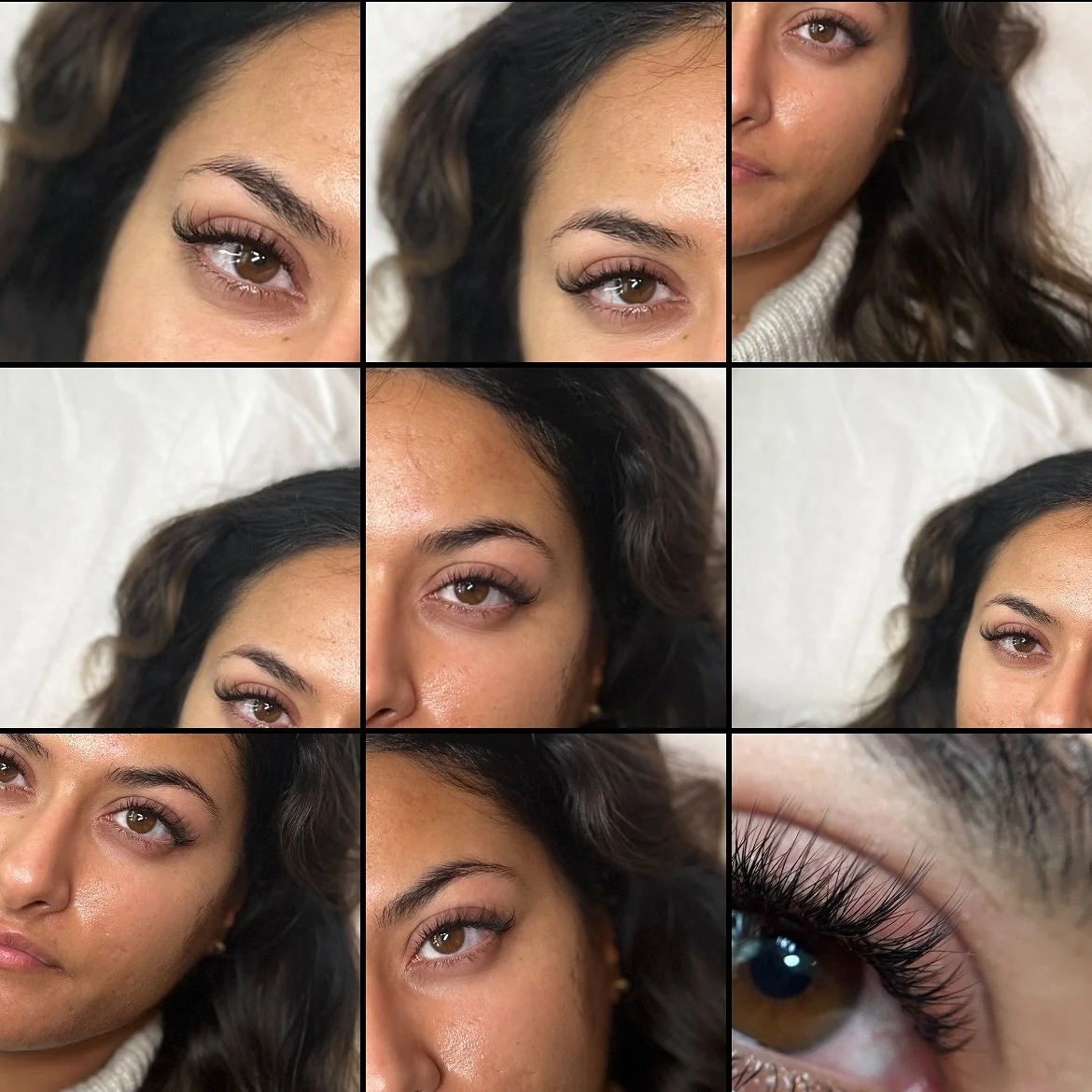 I couldn&rsquo;t choose, so have all 9 of them

style: cat eye
top line: wispy
lash line: dark
lengths: medium (longest 14mm)

time spent: 2.5hrs (you can&rsquo;t rush art)

see booking site (link in bi0) for pricing - the longer time is spent on the