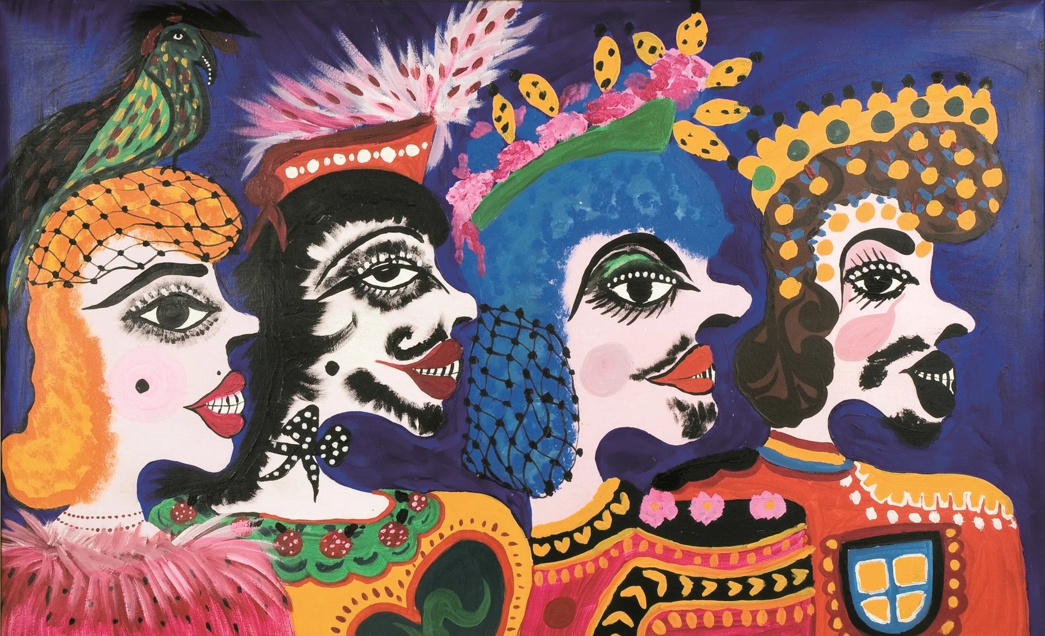 Nobody does carnaval like Luiz Carlos Pereira de Figueiredo 🎭

***
Pereira de Figueiredo was een Braziliaanse kunstenaar, bekend om zijn kleurrijke stijl en flamboyant voorkomen. Zijn thuisland, volk en cultuur waren de grootste inspiratiebronnen. H