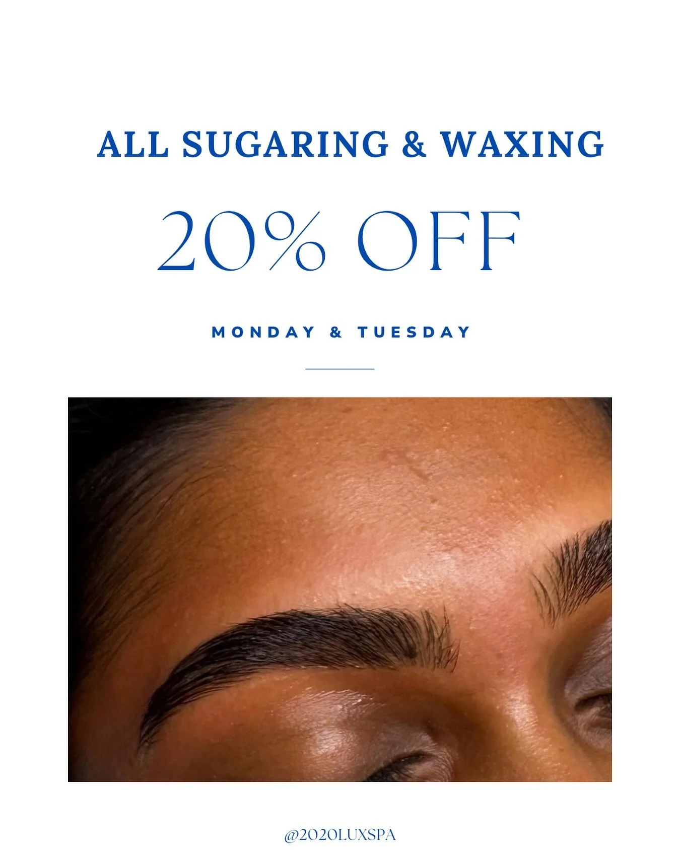 Happy Monday 💙 take advantage of our sugaring &amp; waxing special!