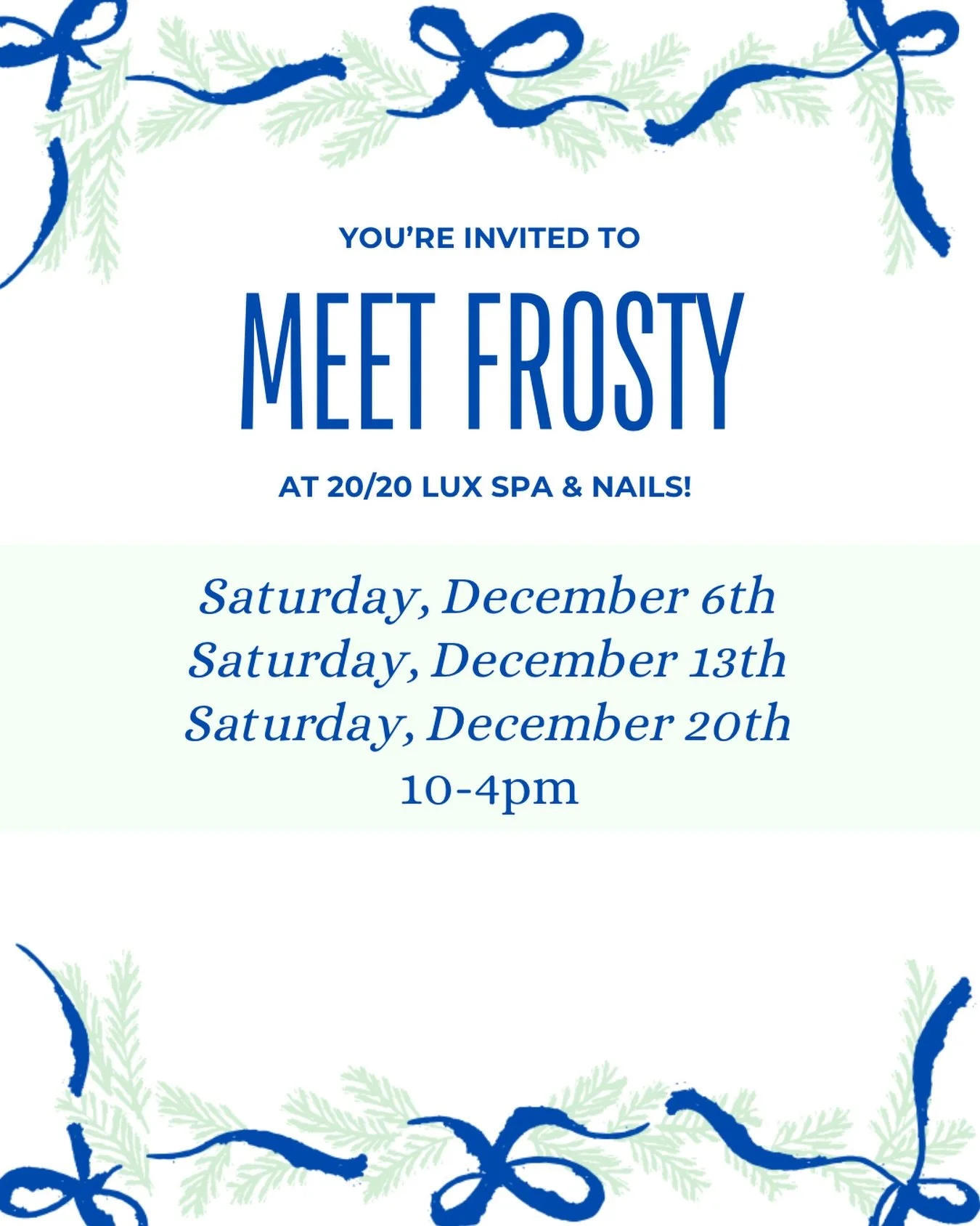 Come get a picture with Frosty ❄️☃️!!!