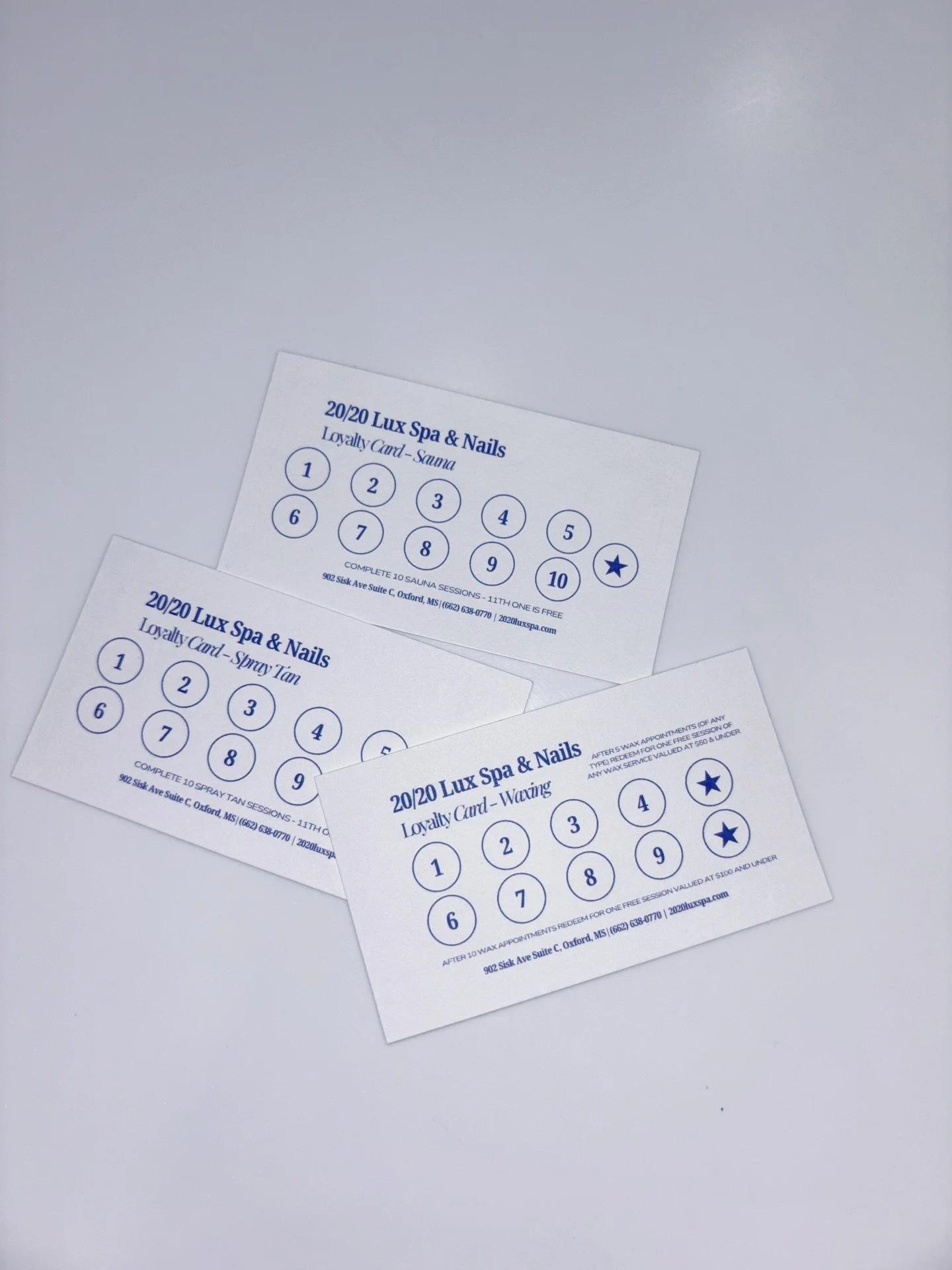 Loyalty cards are HERE !!! Now offering punchcards for the Sauna, Spray Tan &amp; Waxing 💙💙💙