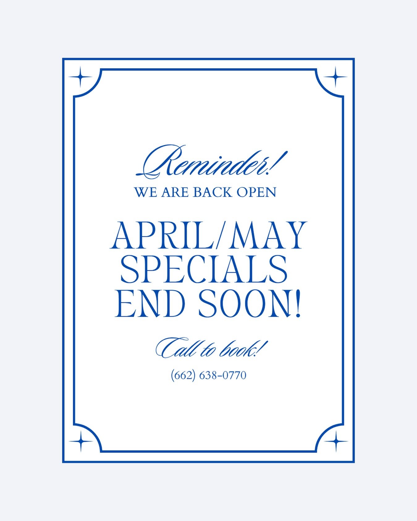 Book your appointment before they end 💙💙