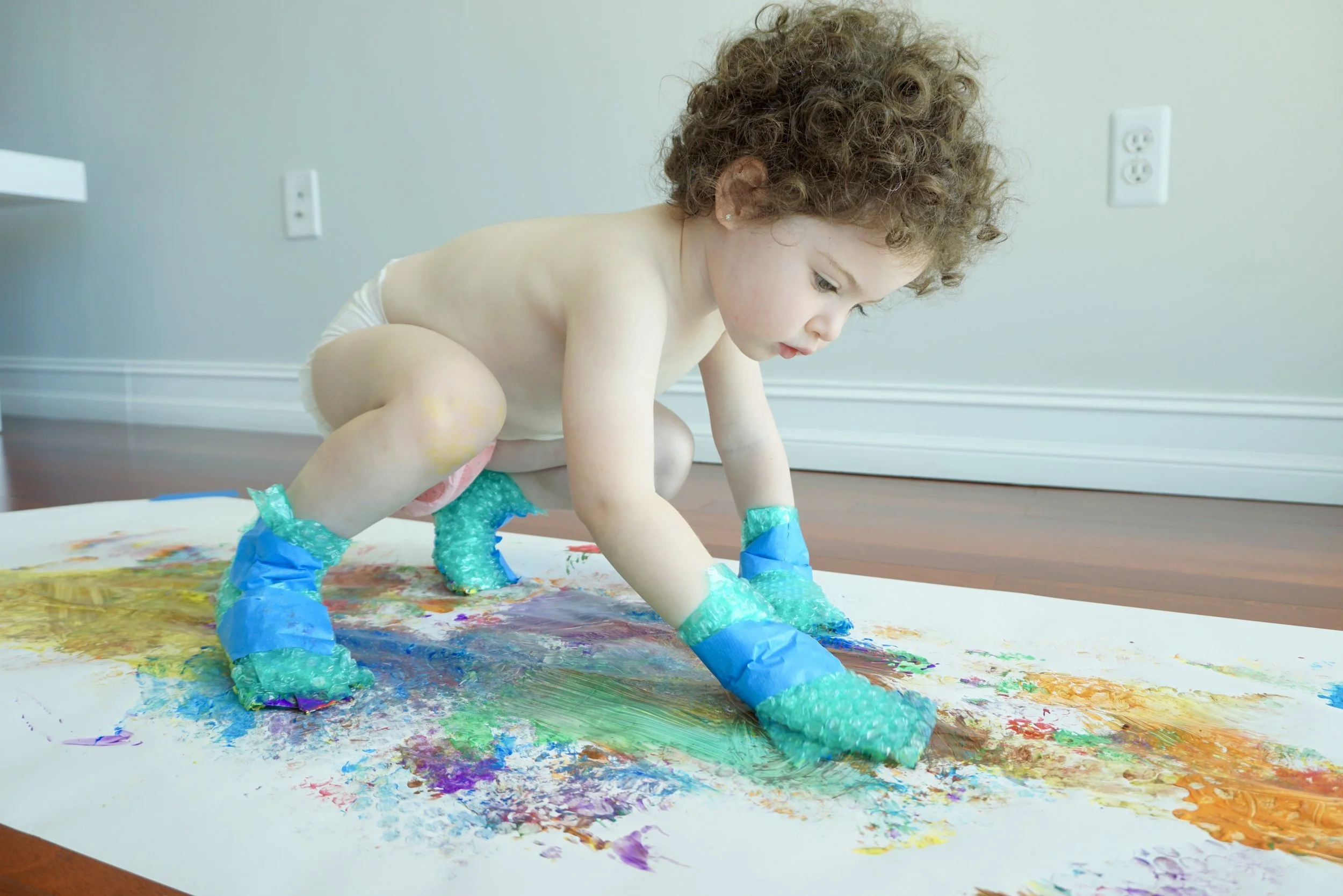 BUBBLE FEET PAINTING