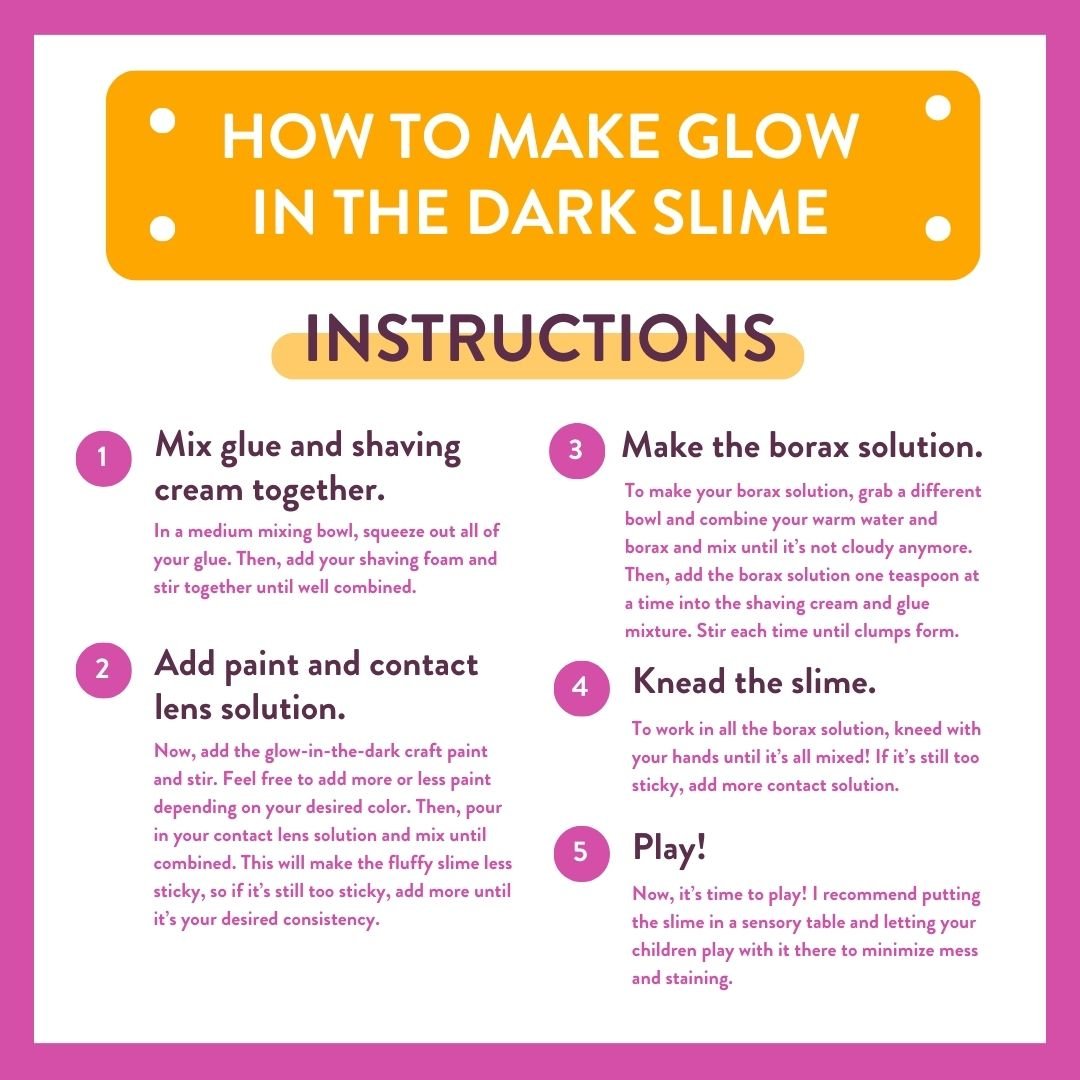 How to Make Slime, Recipe