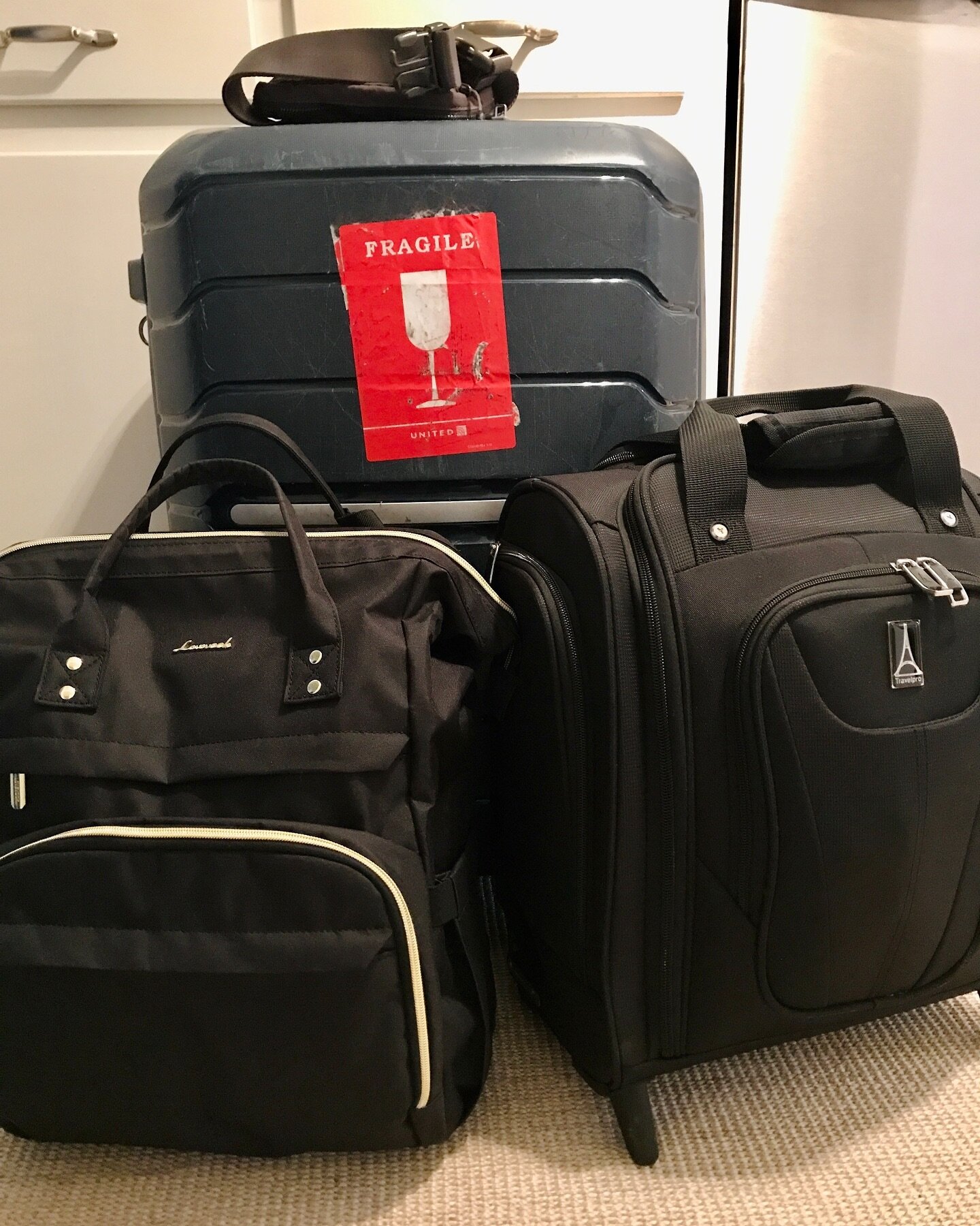 New year and new beginnings! My three bags today, one with my new travel piano 🎹🤩✈️
I can&rsquo;t wait to find out if it will be useful for practice as we are headed to Switzerland and Germany for our concert tour.