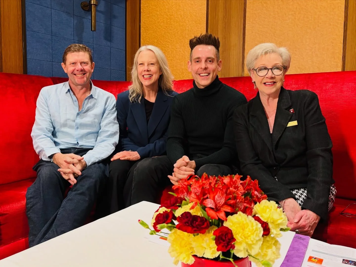 What a blast! Interview with the Amanda Reid aboard Queen Mary 2 alongside pianist, singer, and comedian Tom Franek and journalist and author Peter Hanington