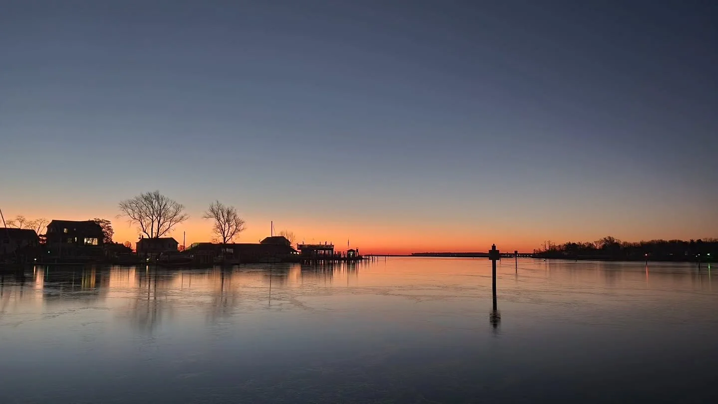 Catching up! This was departure day, 22 December 2025... for The Bahamas. Sunrise, departure, motoring, and avoiding the huge ships.

#sailingmarywaters #chesapeakebay