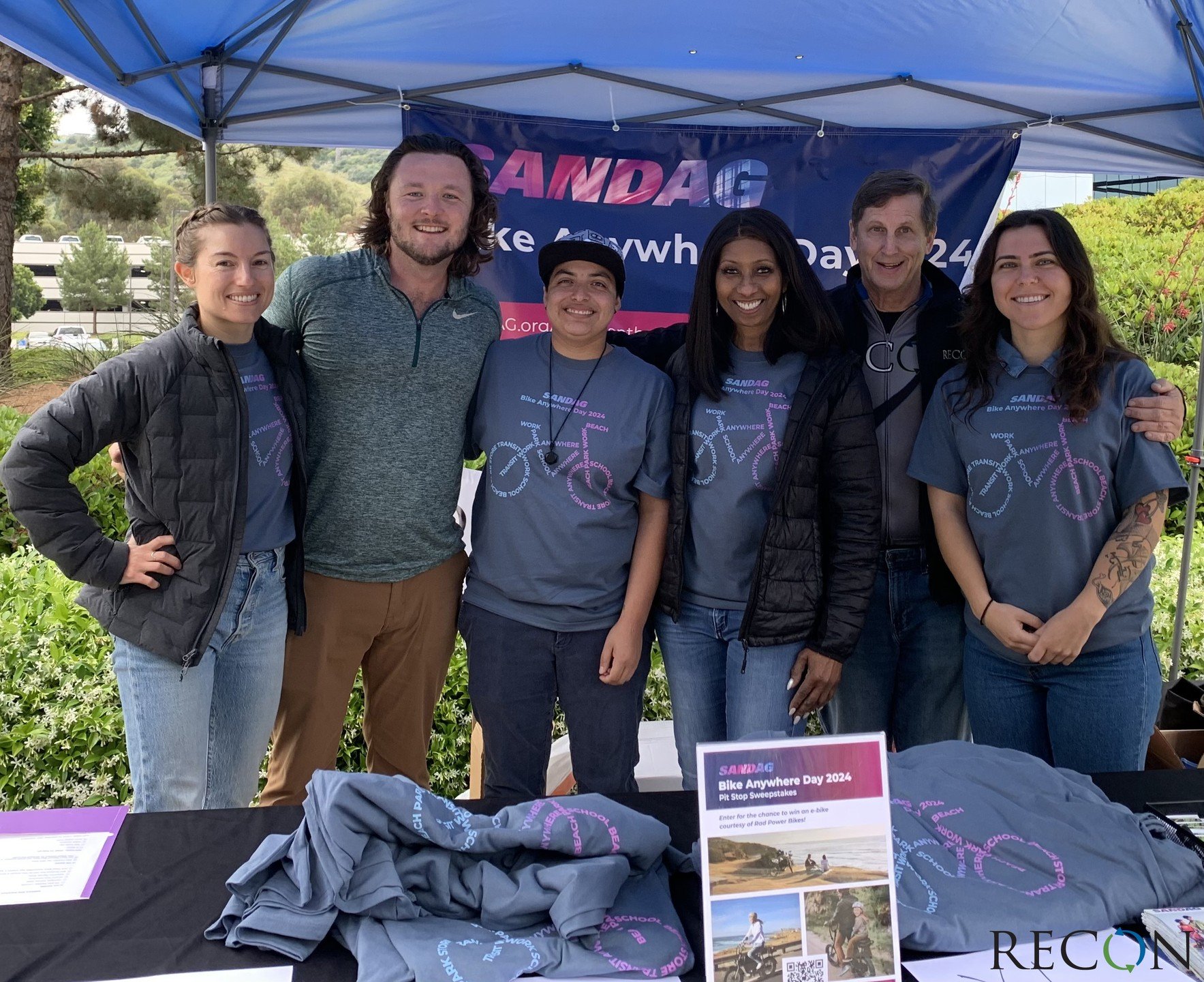 Thanks to all the cyclists who stopped by the @reconenv Pit Stop for #BikeAnywhereDay this morning, sponsored by @sandagregion! It was great to see many repeat customers and clients, to meet new cyclists, and to hand out free t-shirts, cycling goodie