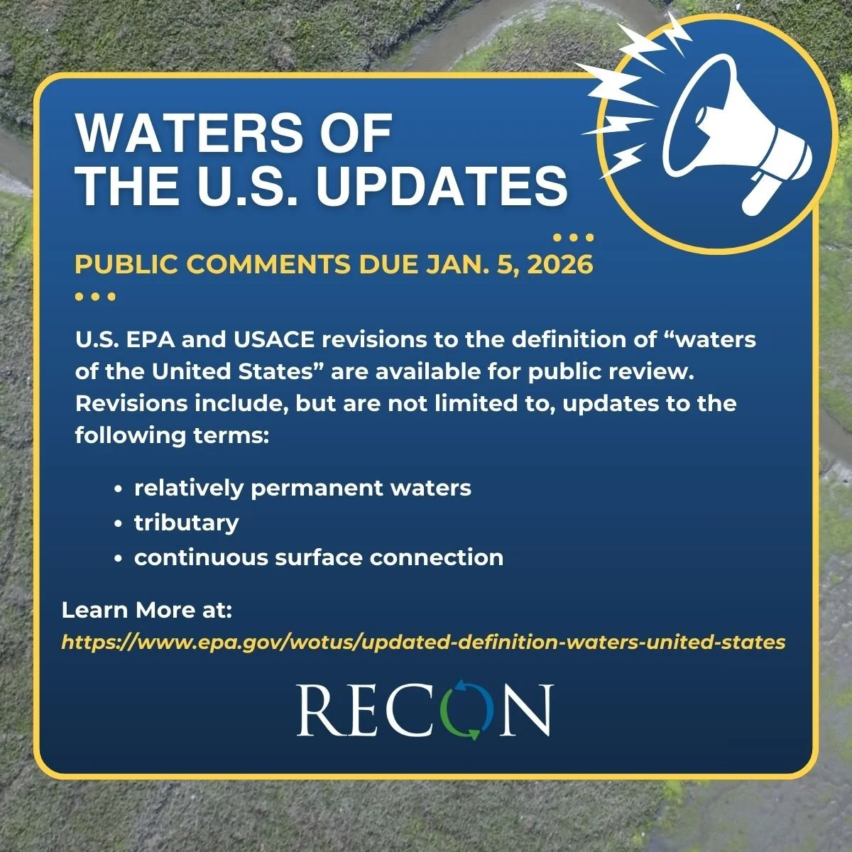 @reconenv&rsquo;s Regulatory Permitting Group has reviewed the new proposed definition &amp; will continue to track the pending final rule. We will be ready to help our clients &amp; projects that may be affected by the anticipated changes. Reach out