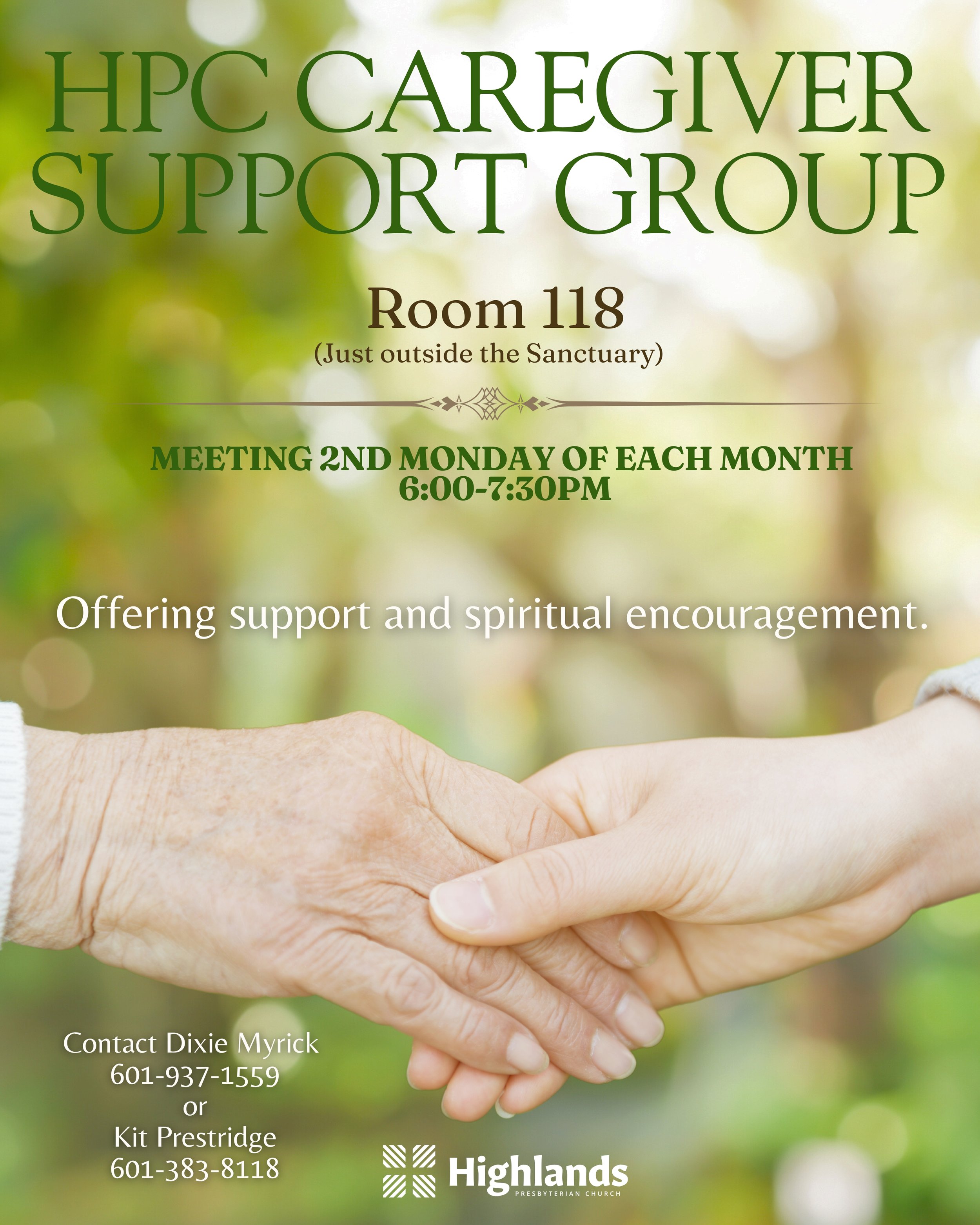 Caregiver Support Group — Highlands Presbyterian Church