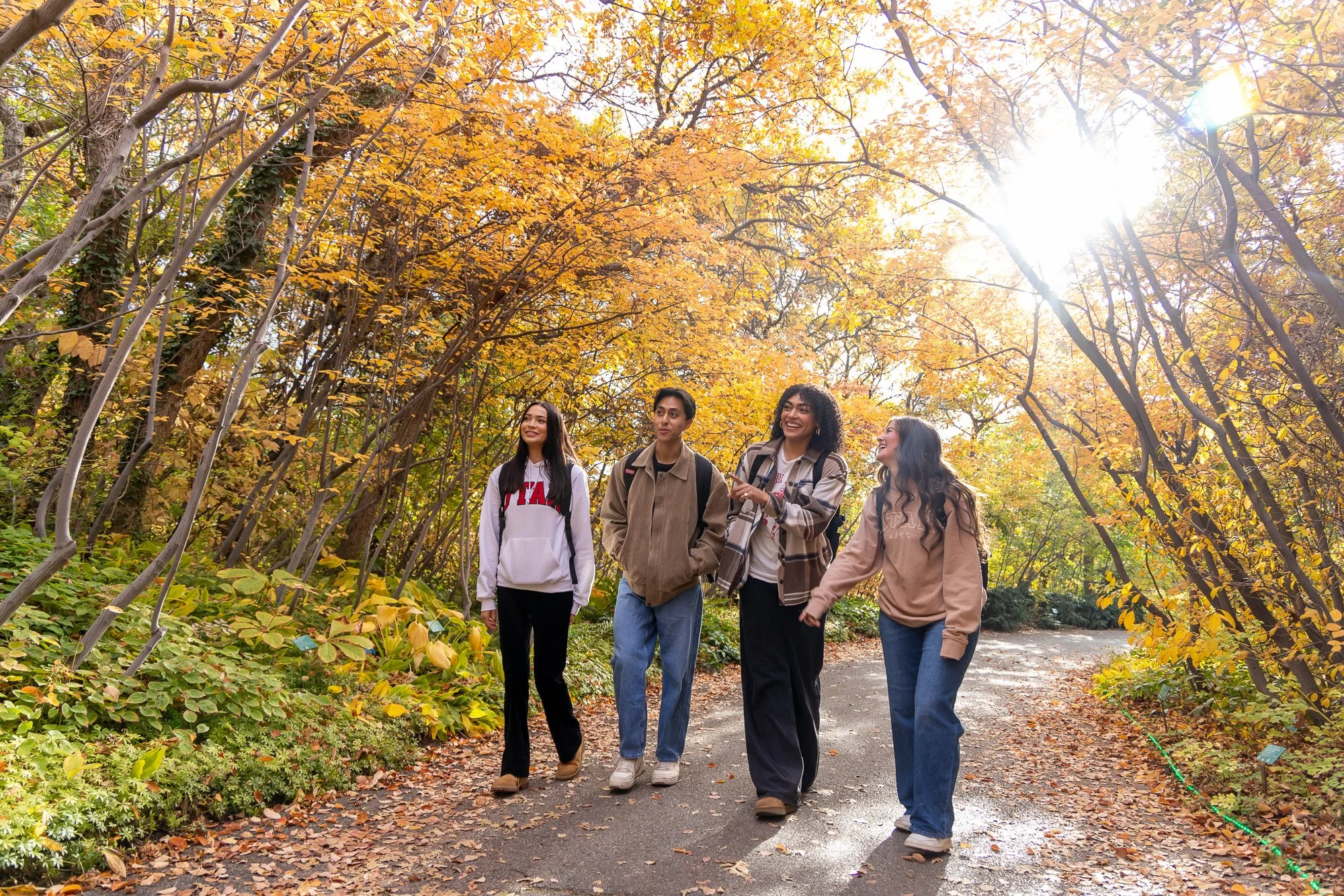 University of Utah - Students walking in Red Butte Garden  - Salt Lake City Portrait & Commercial Photographer Nick Sokoloff