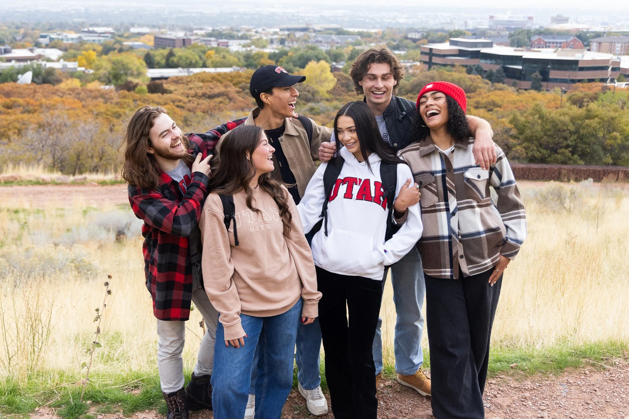 University of Utah - Students walking in foothills  - Salt Lake City Portrait & Commercial Photographer Nick Sokoloff