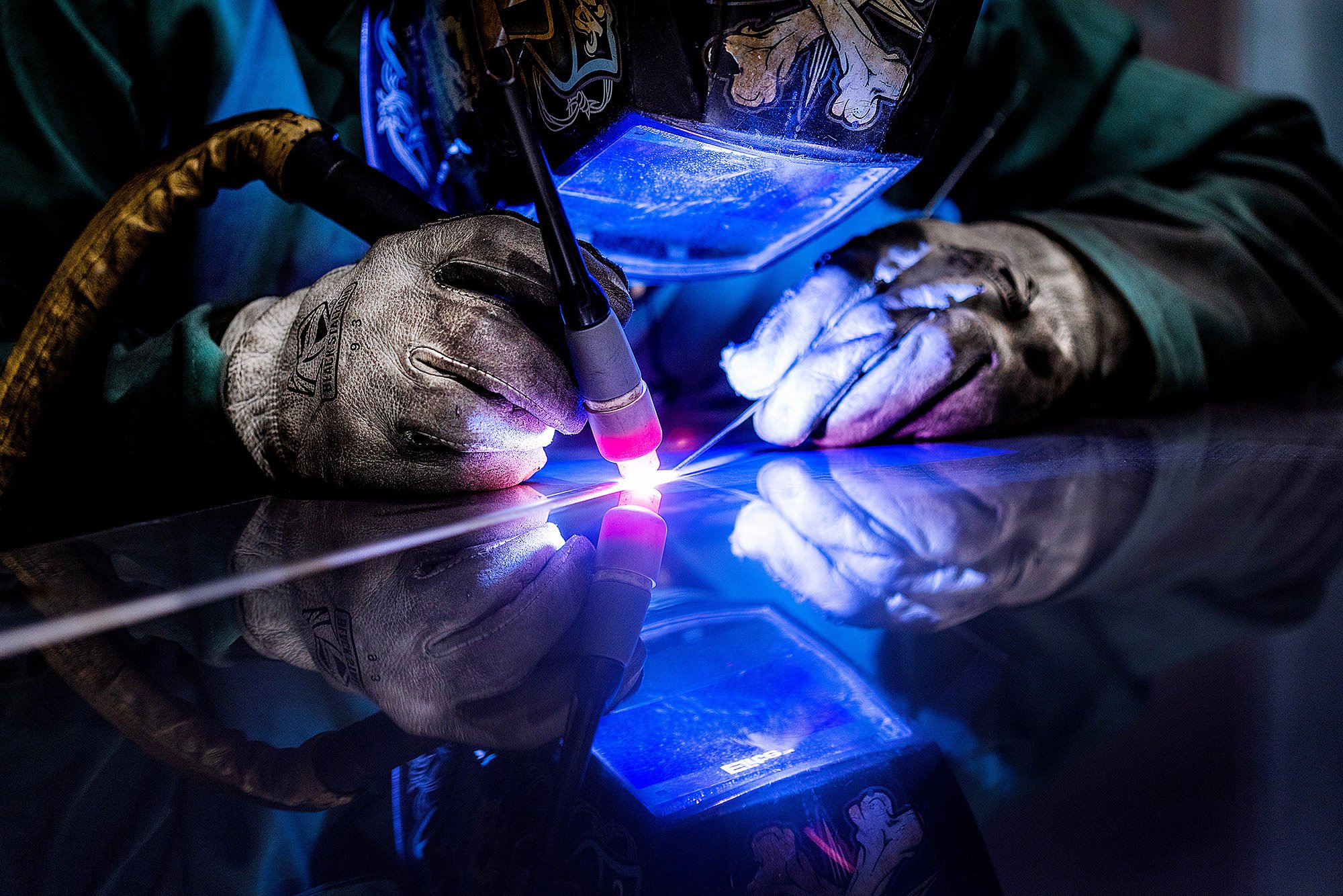 Salt Lake City Product Photographer - Nick Sokoloff - man welding photo