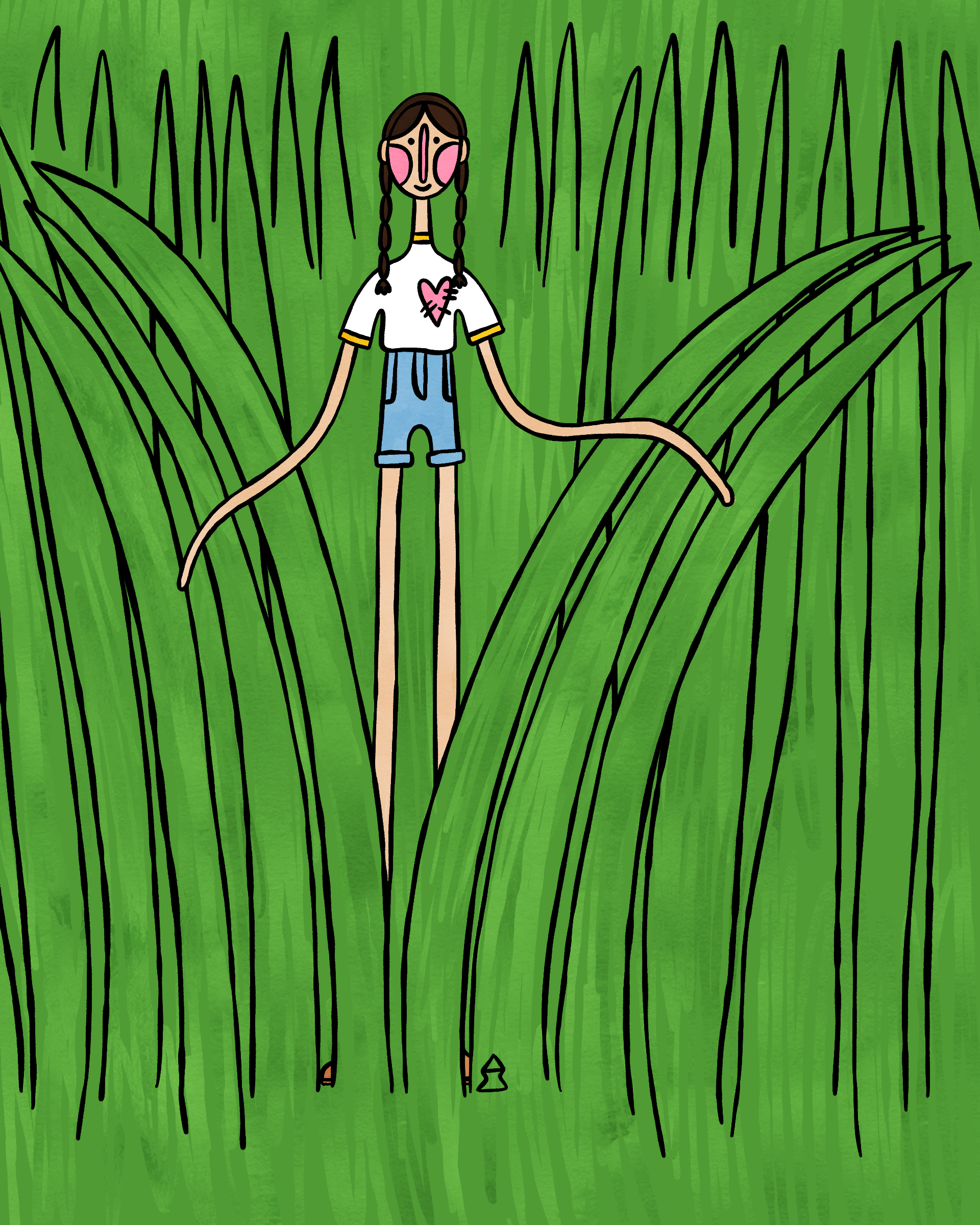 "walking through tall grass" 