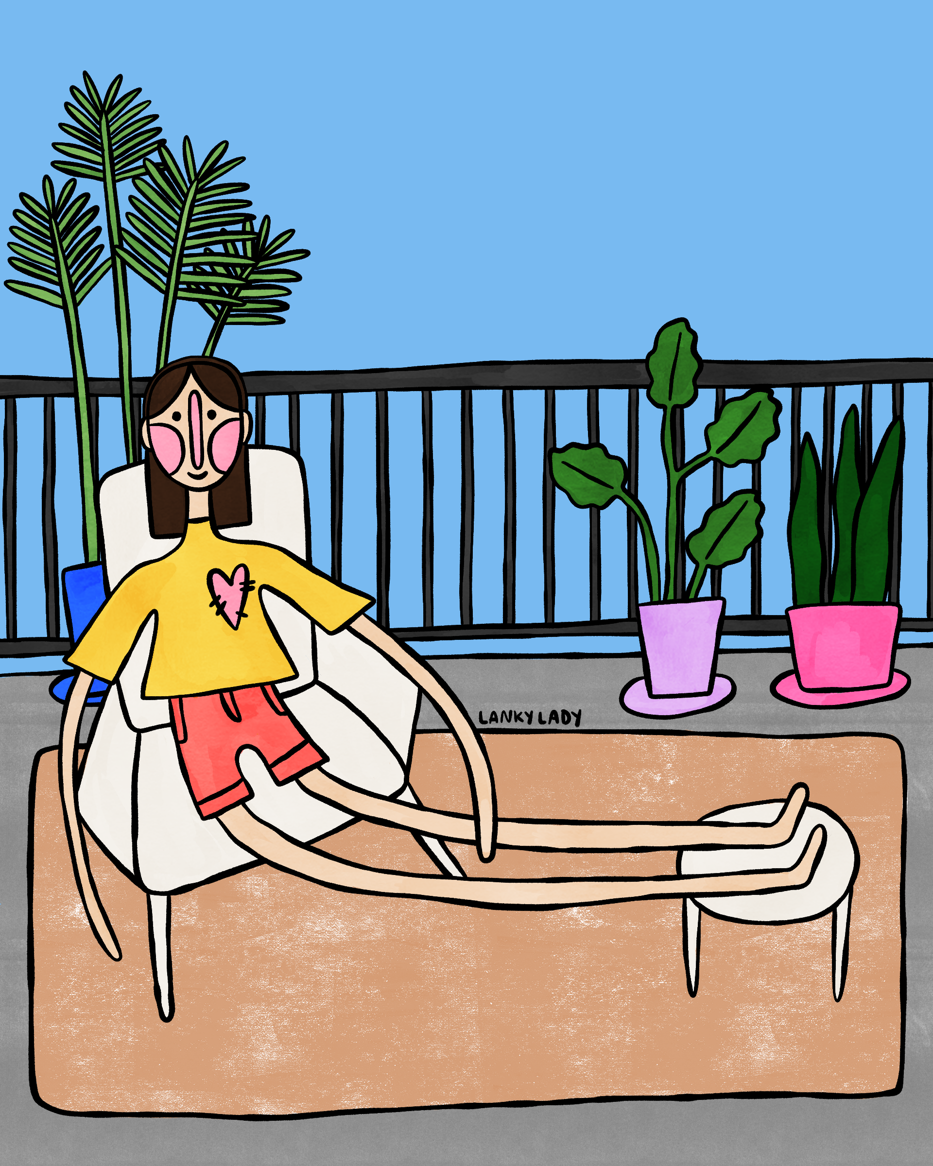 "trying to redecorate my balcony" 