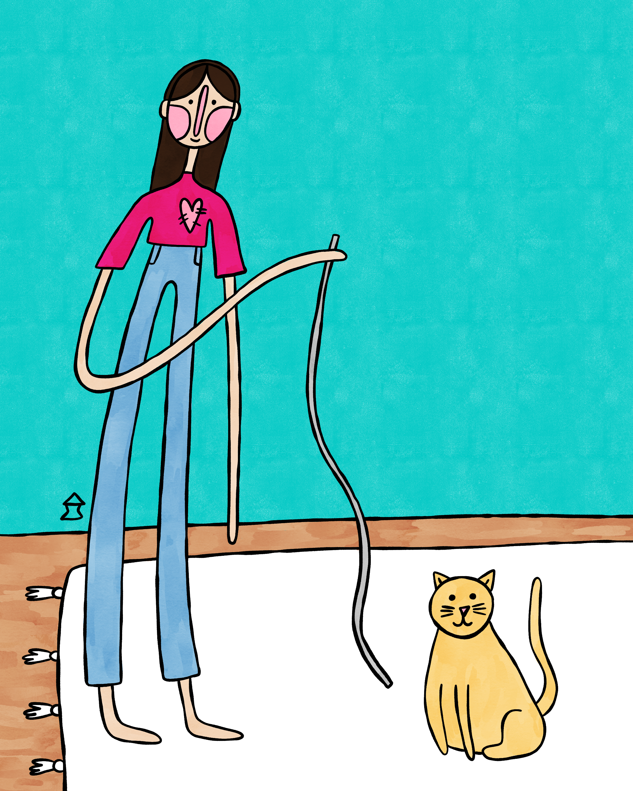 "inspired by my cat losing interest in playing within a couple minutes" 