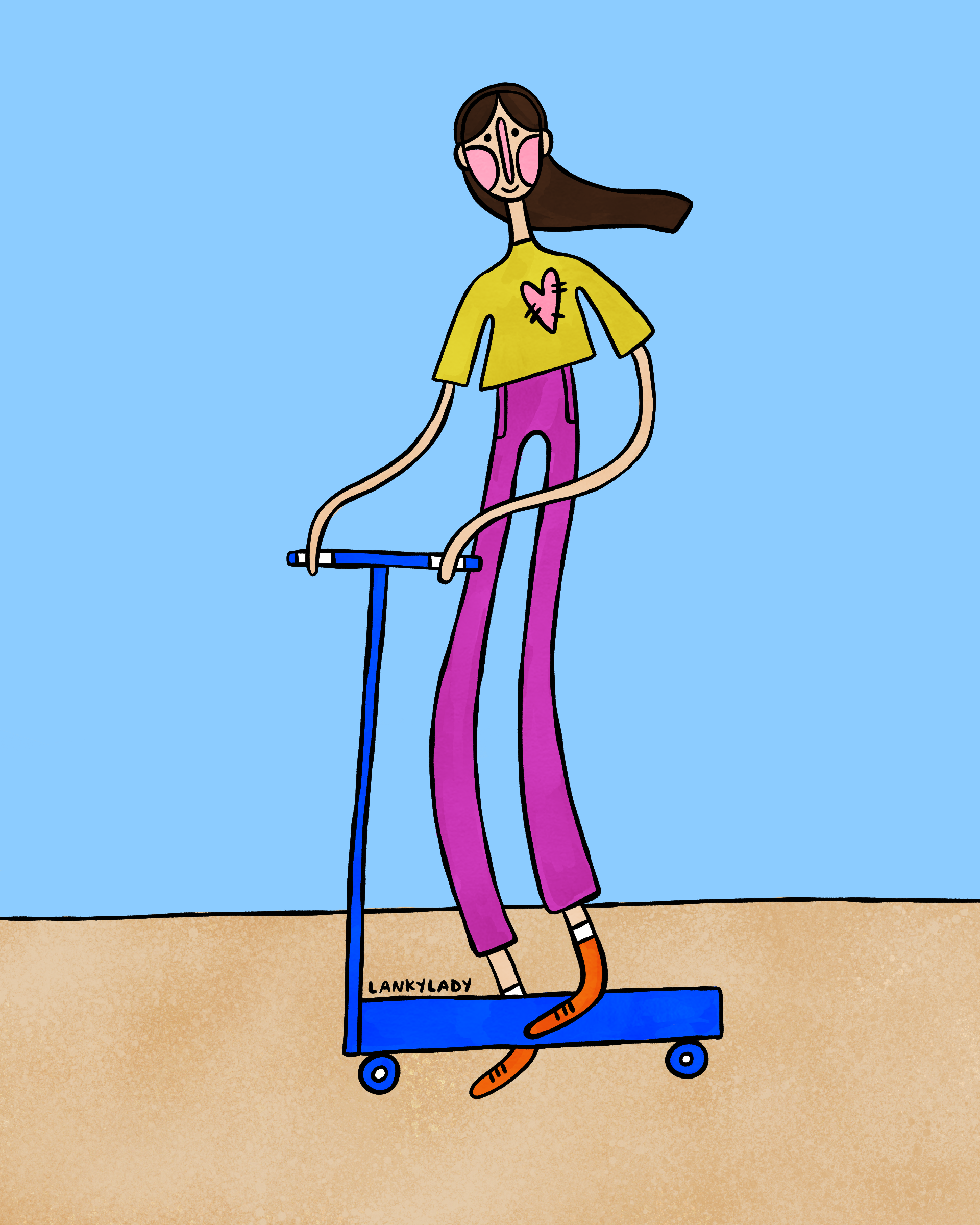 "scooting along" 